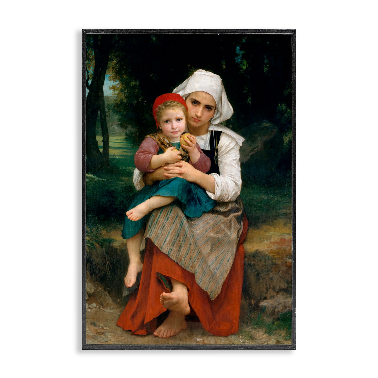 Stupell Industries Classical Bouguereau Brother & Sister Framed Giclee, design by William Adolphe Bouguereau