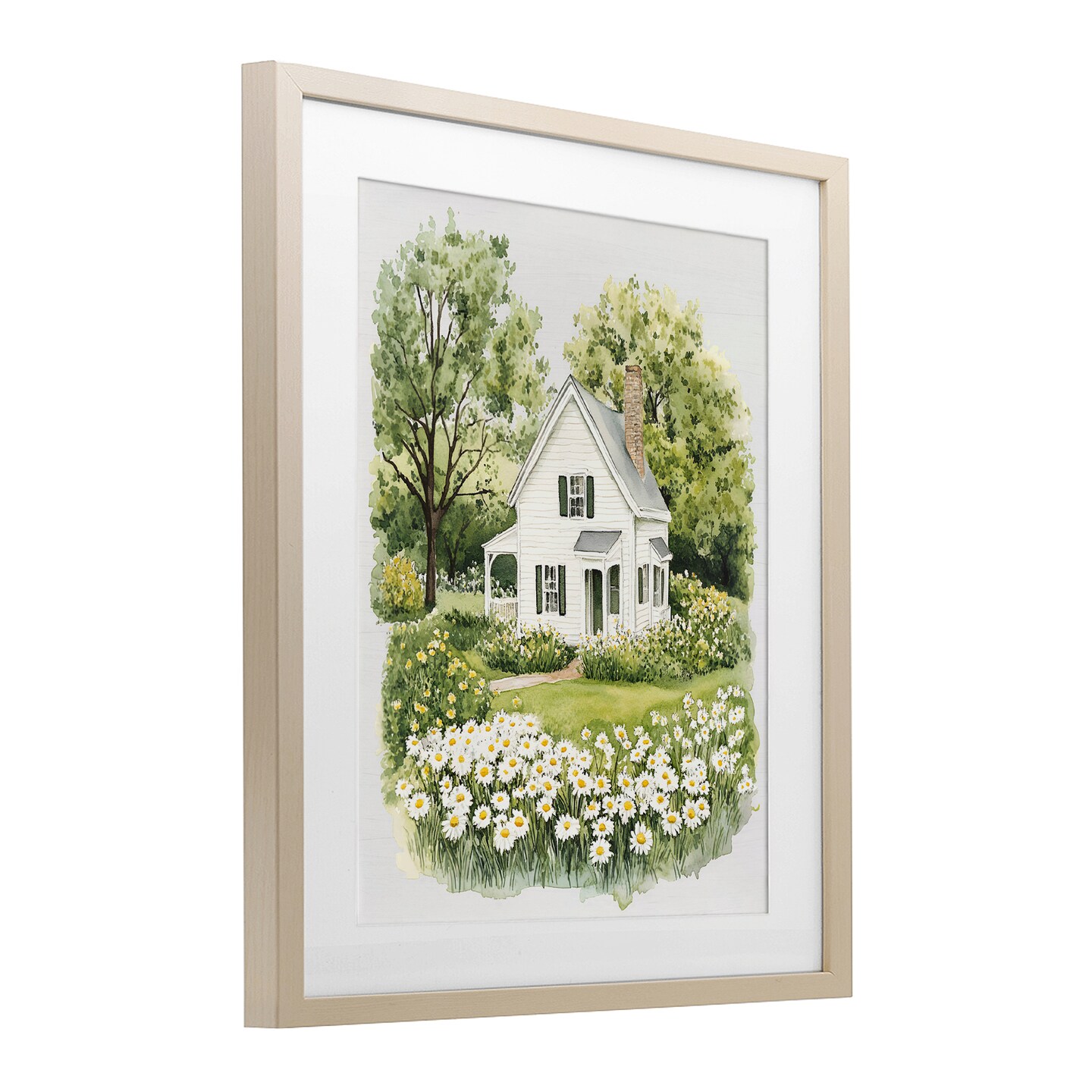 Stupell Industries Quaint Countryside Cottage Garden Framed Print Under Glass, design by Lettered and Lined