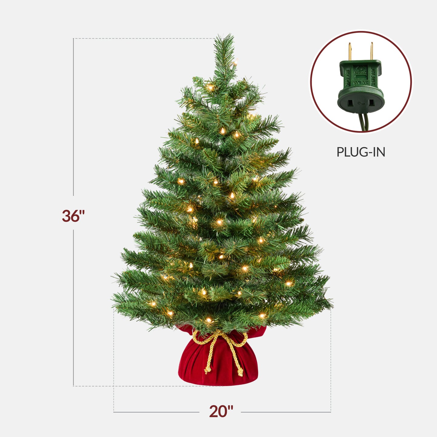 Best Choice Products 36in Pre-Lit Tabletop Spruce Artificial Christmas Tree Decor w/ 60 Warm White Incandescent Lights