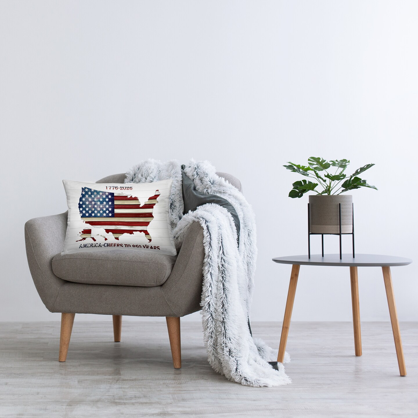 Stupell Industries America 250 Year Celebration Decorative Printed Throw Pillow, design by Cindy Jacobs, 14 x 7 x 20
