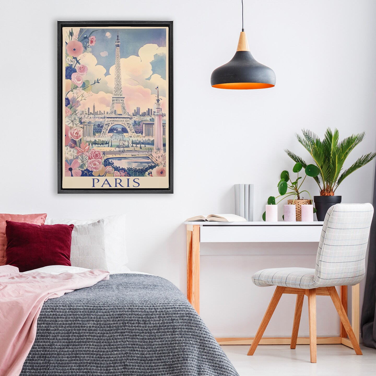 Stupell Industries Vintage Spring In Paris Floating Frame, design by Annabelle Hall