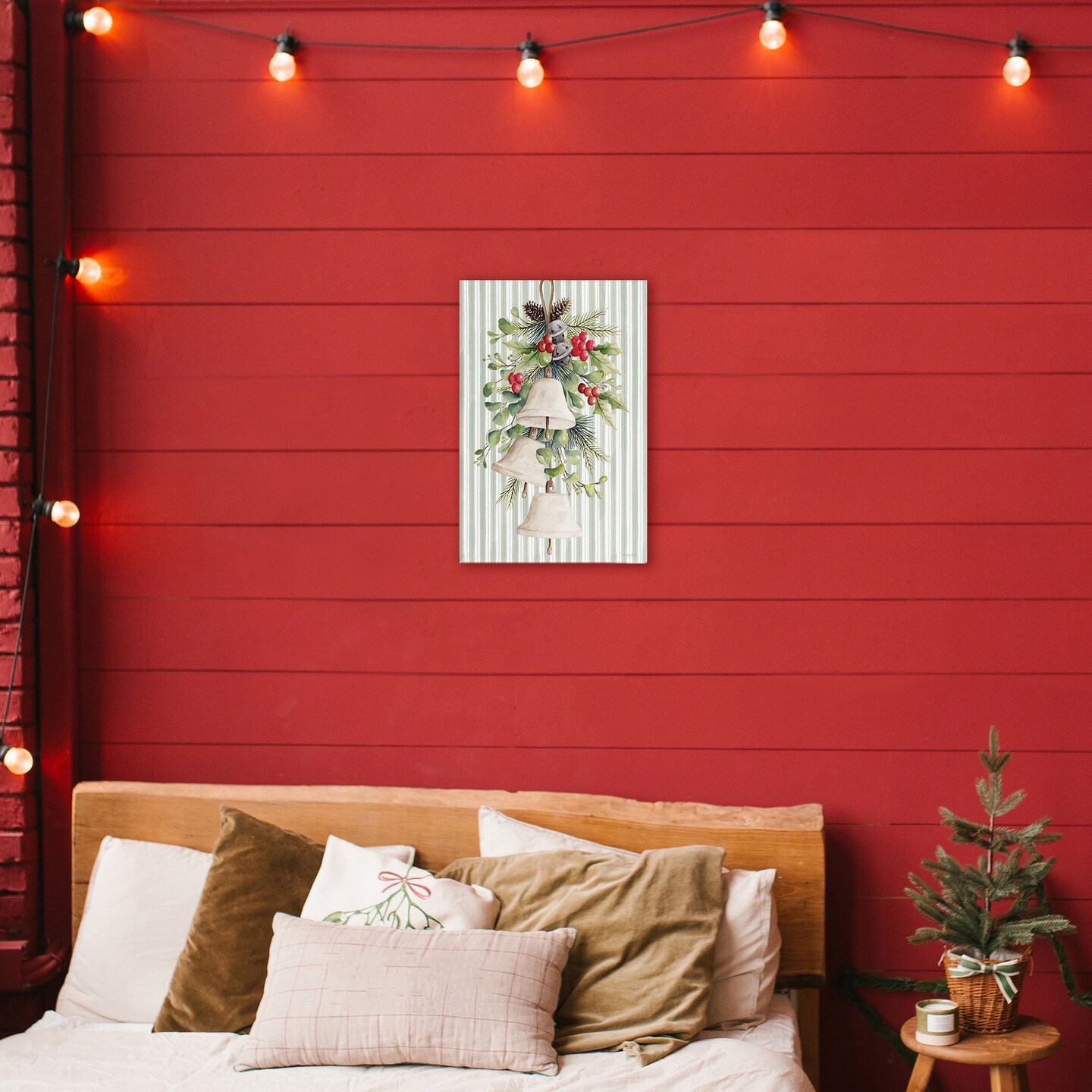 Stupell Industries Holiday Bells with Holly Canvas, design by Cindy Jacobs