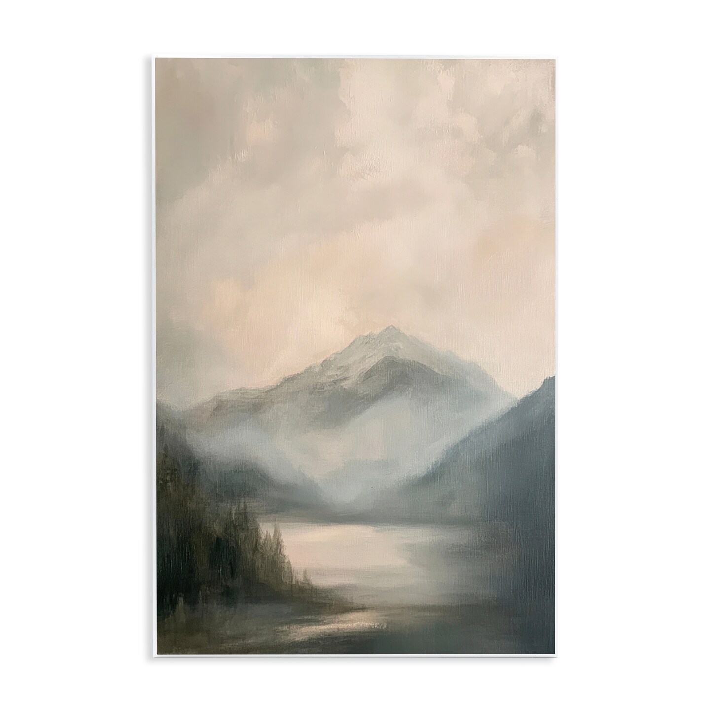 Stupell Industries Misted Mountain Lake Scene Wall Plaque, design by Petal Prints Design