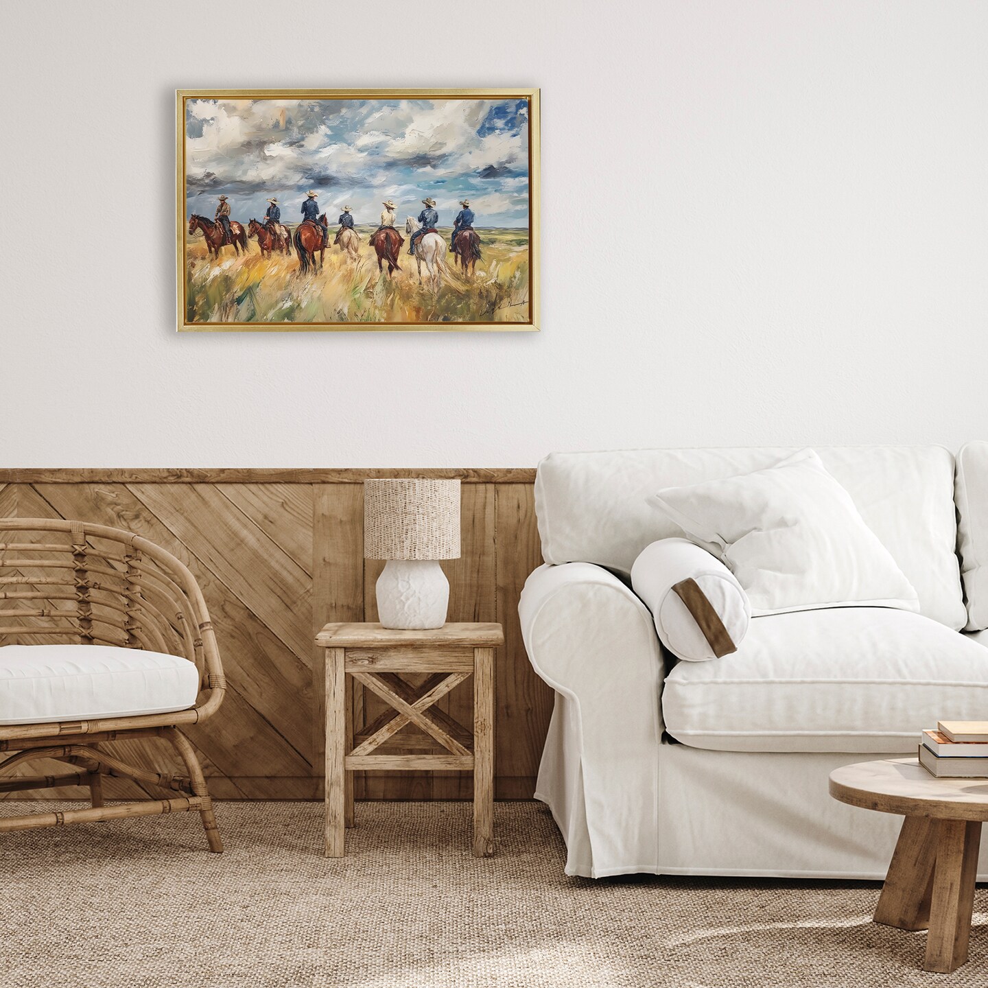Stupell Industries Western Riders Herd Floating Frame, design by Franklyn Gregory