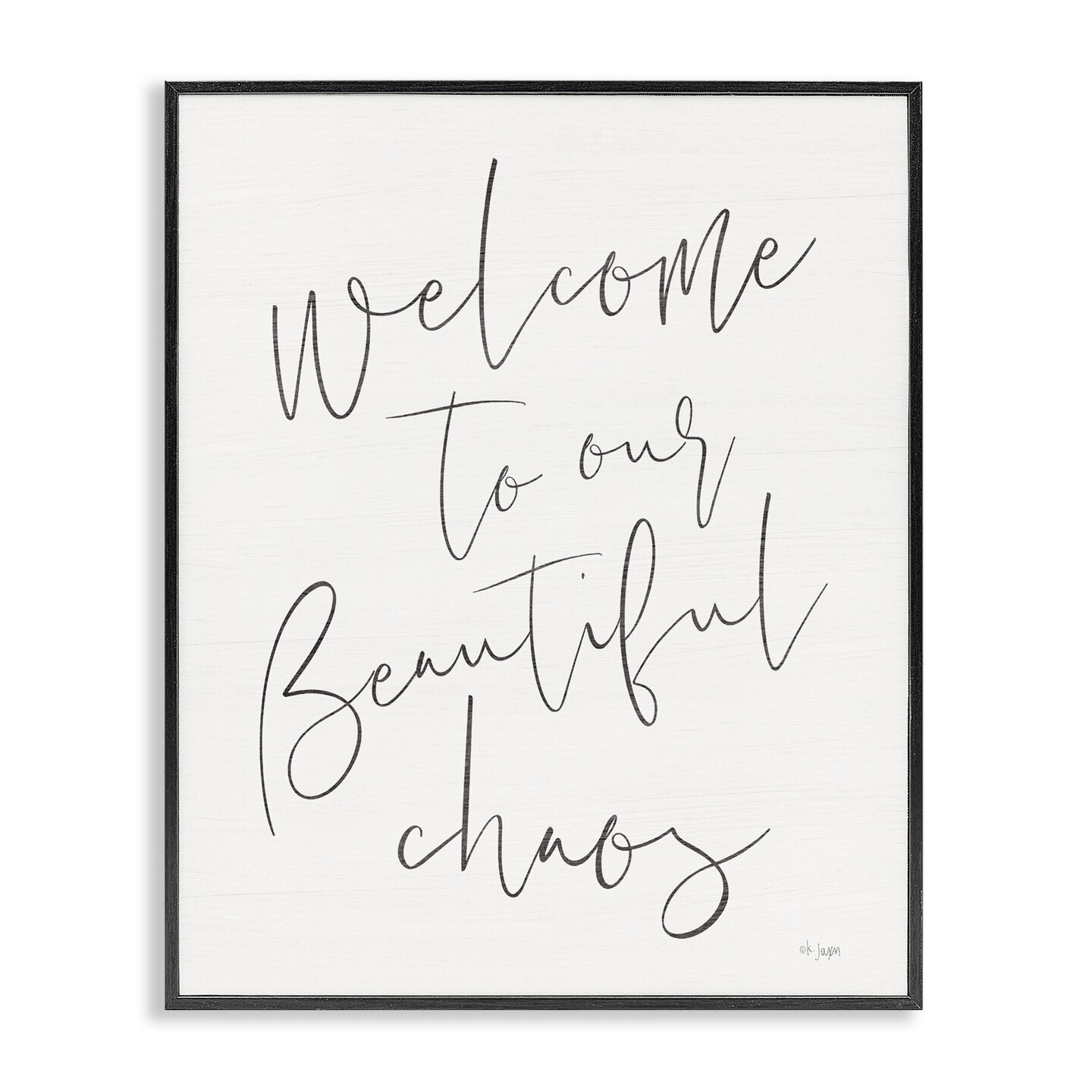 Stupell Industries Welcome to Beautiful Chaos Framed Giclee, design by Jaxn Blvd.
