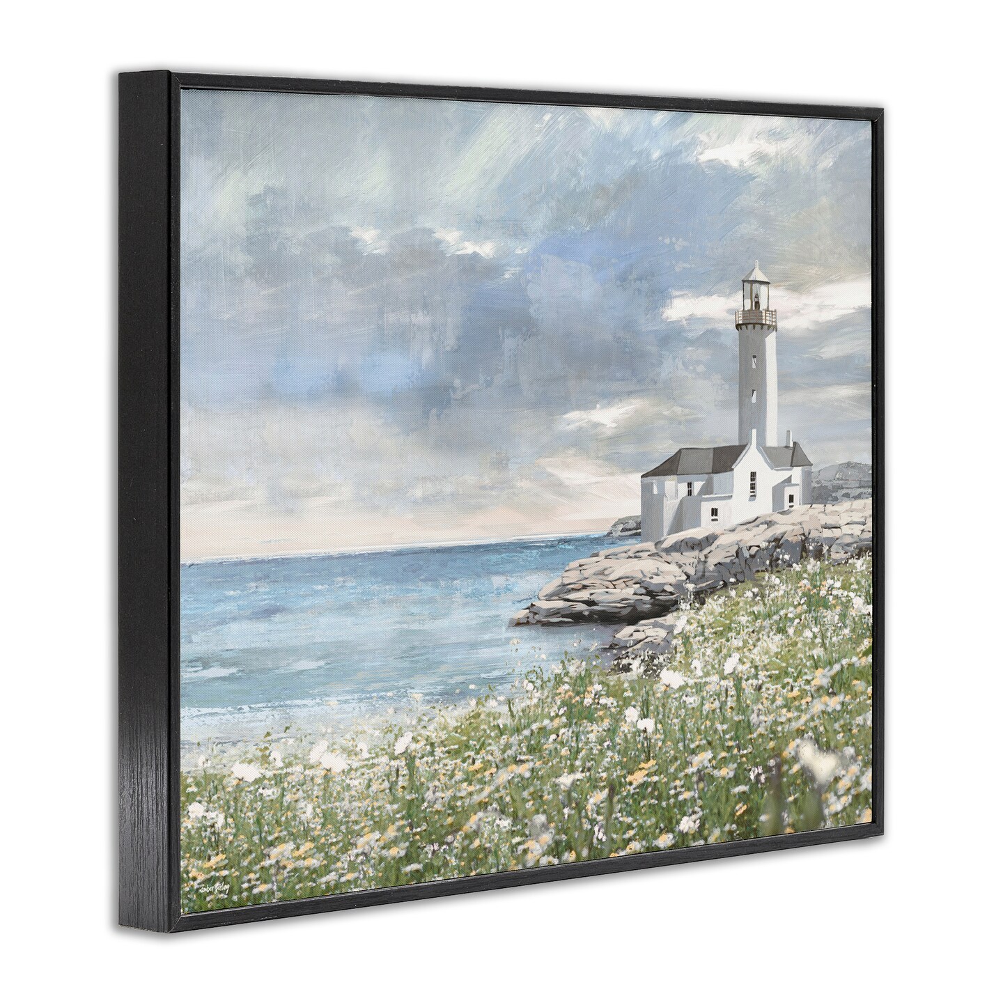 Stupell Industries Coastal Guardian Lighthouse Framed Giclee, design by Amber Sterling