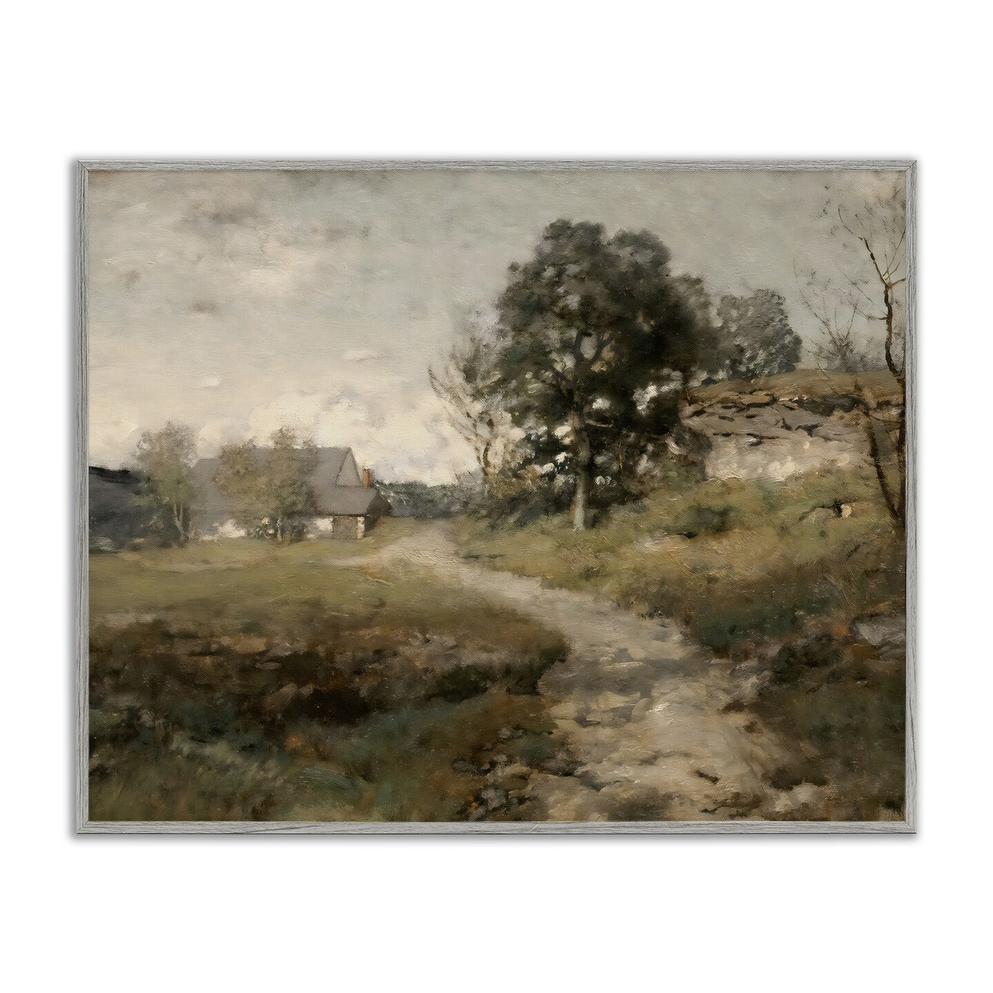 Stupell Industries Vintage Farmhouse Scenic Landscape Framed Giclee, design by Riley B