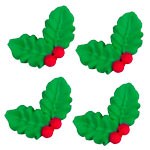 Edible Decorations Tiny Double Holly & Berry 1/2 Inch 12 Count