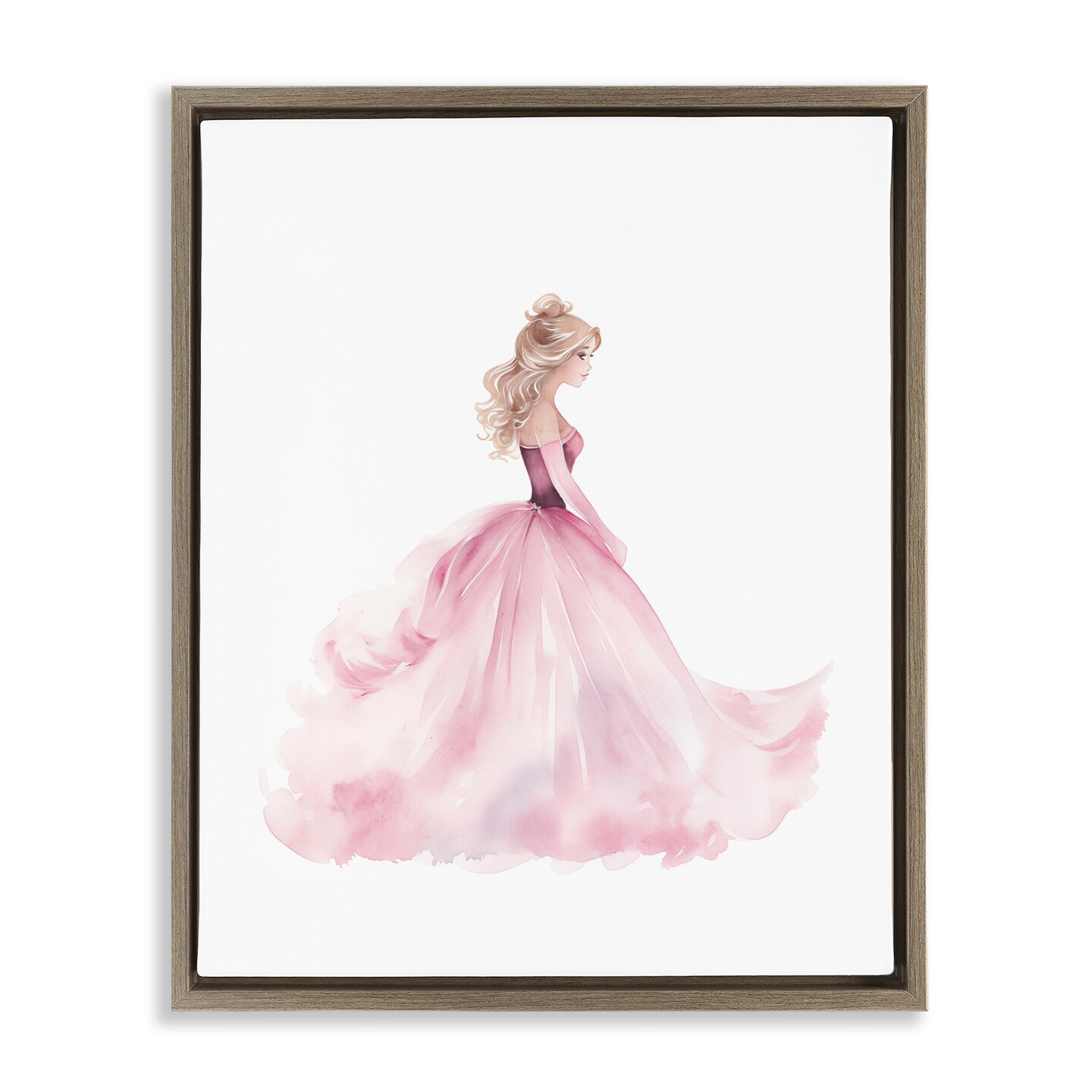 princess dress frame Princess Dress with Golden Sparkles Art Print Wish Upon Magic