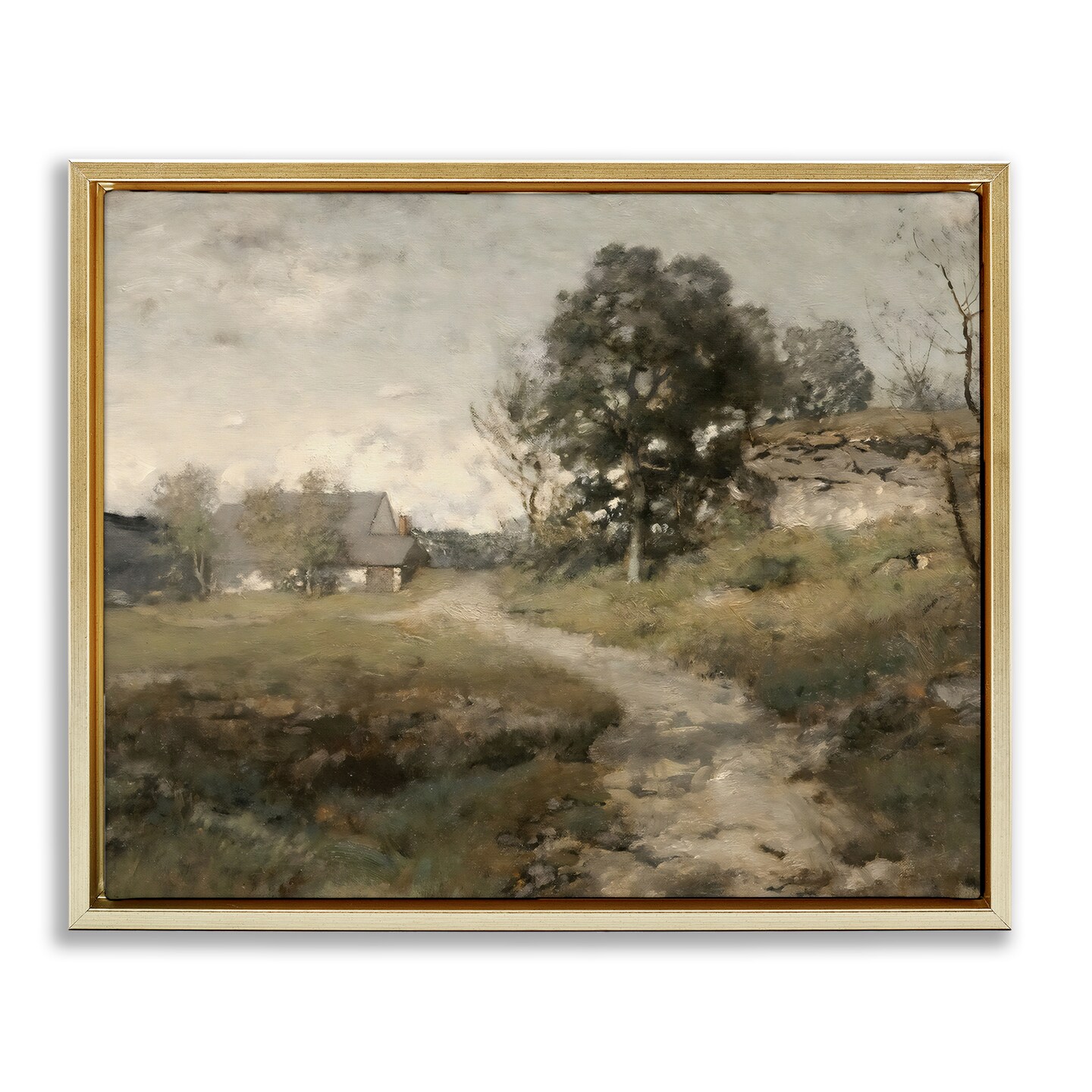 Stupell Industries Vintage Farmhouse Scenic Landscape Floating Frame, design by Riley B