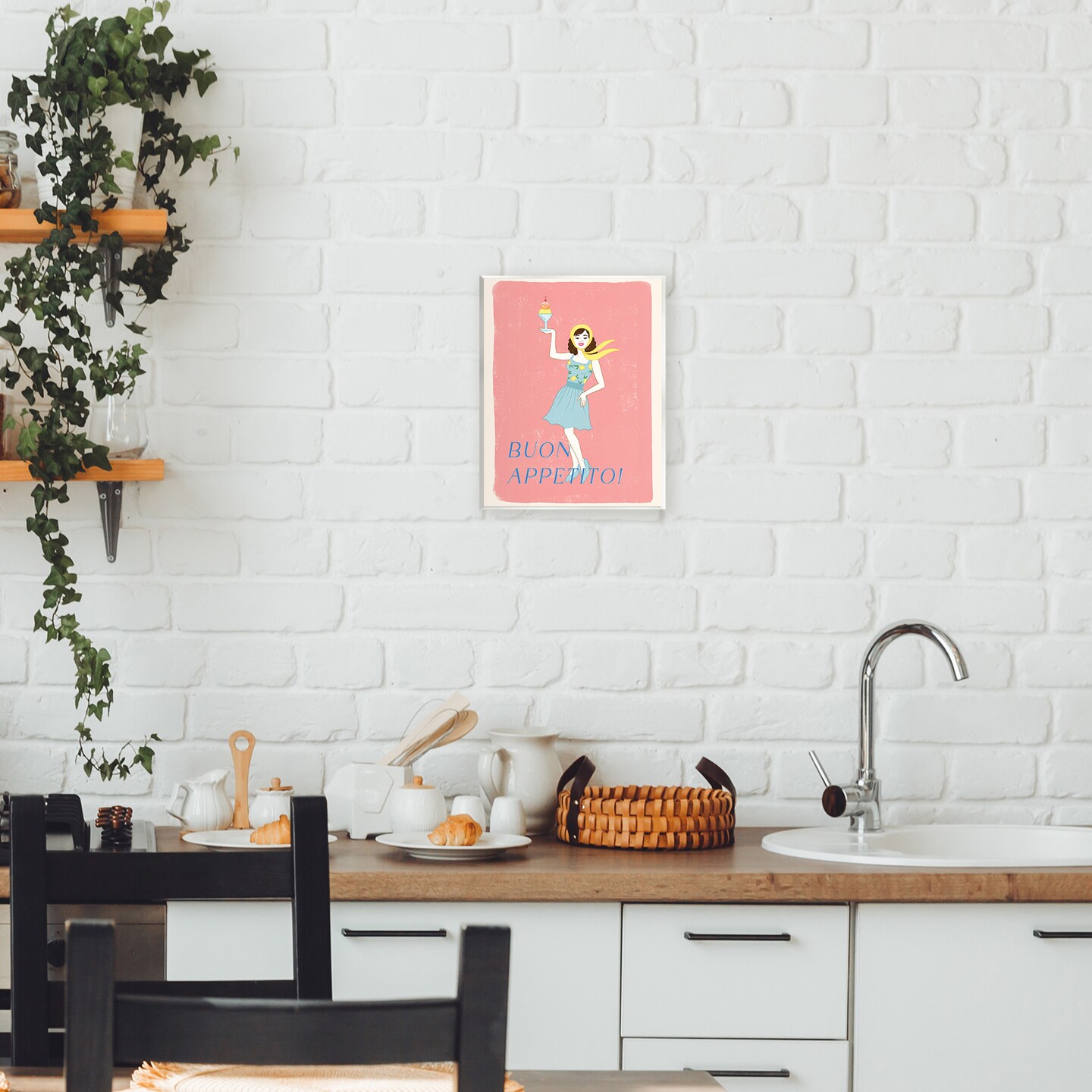 Stupell Industries Buon Appetito Vintage Italian Poster Wall Plaque, design by Rachel Nieman