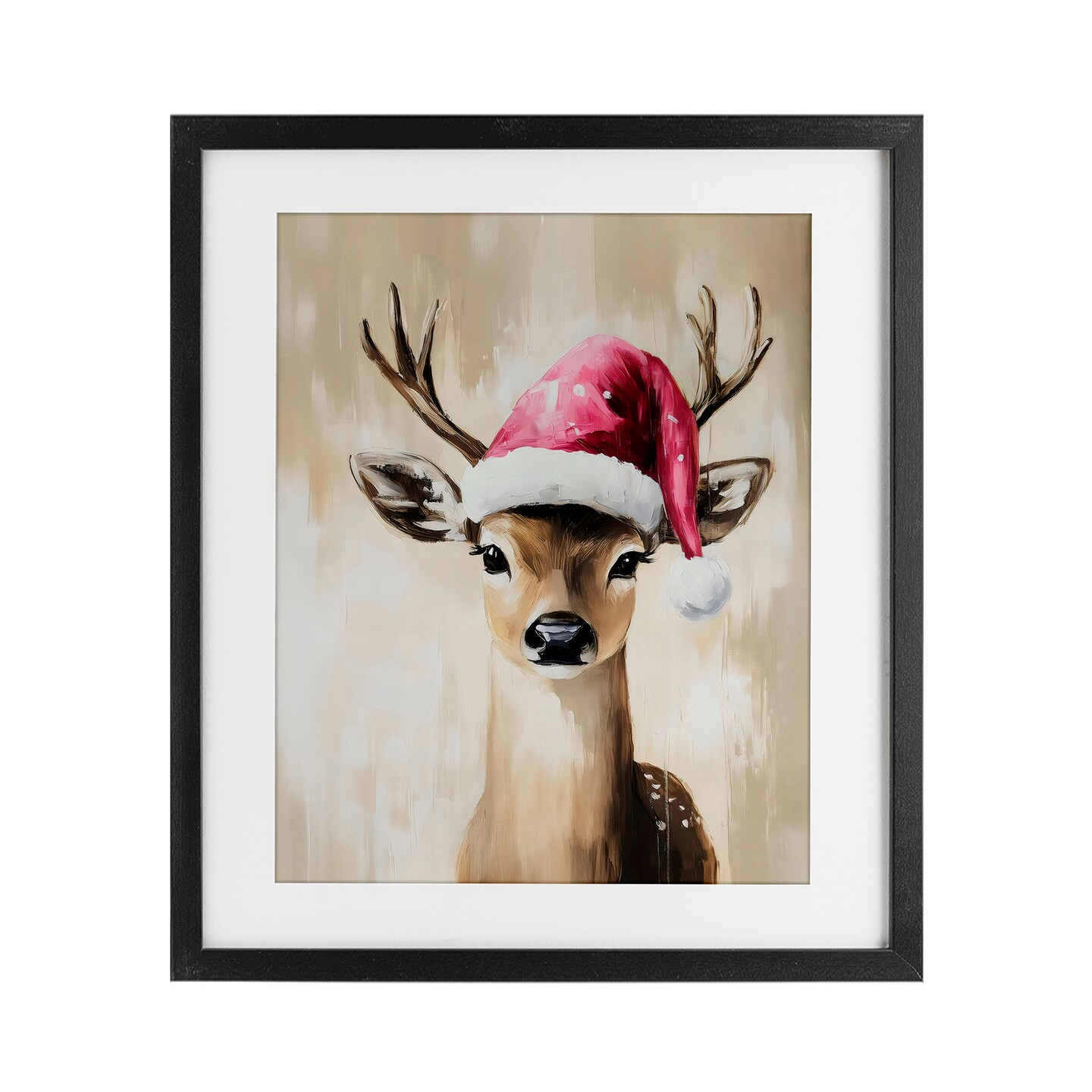 Stupell Industries Baby Christmas Deer Framed Print Under Glass, design by Arlington Prints