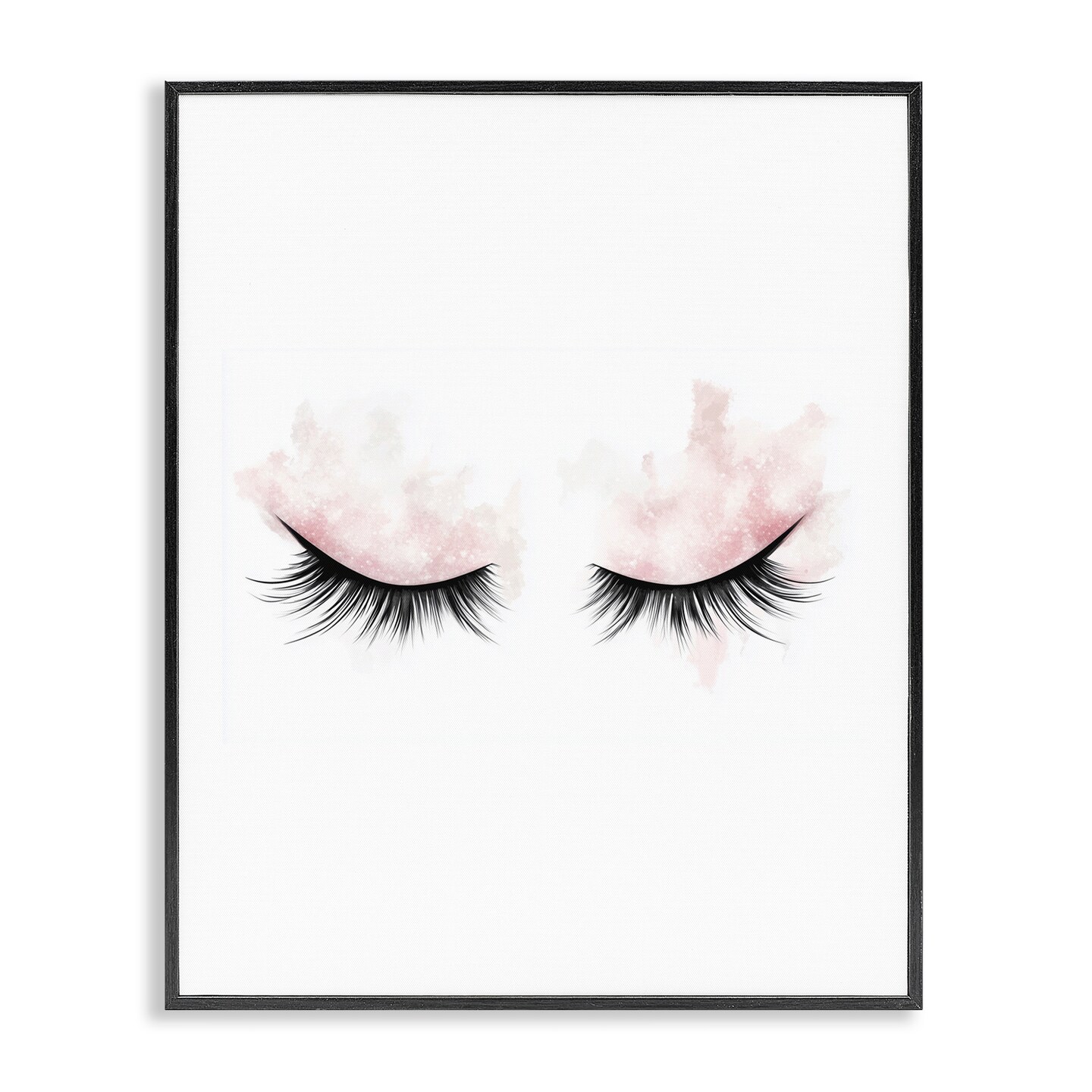 Stupell Industries Pastel Pink Makeup & Lashes Framed Giclee, design by Christine Simpson Art