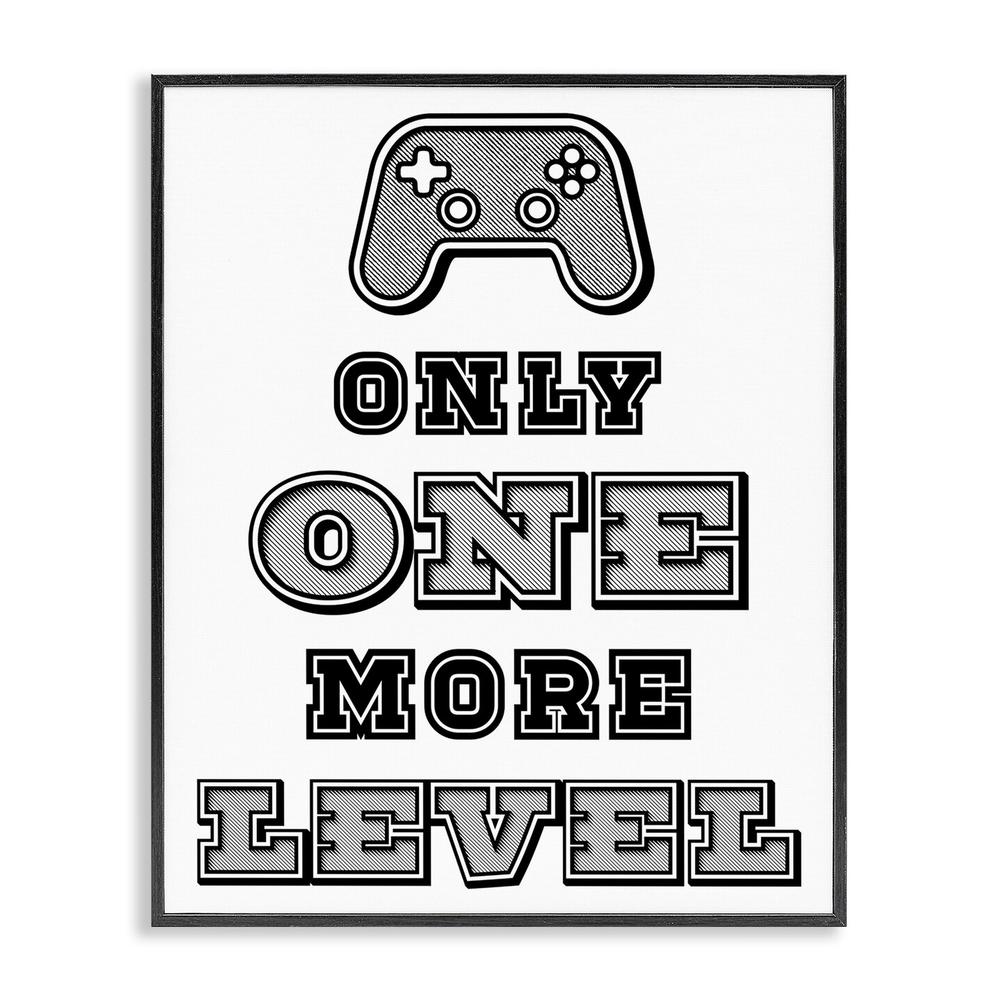 Stupell Industries One Level Motivational Gamer Framed Giclee, design by Marcus Prime