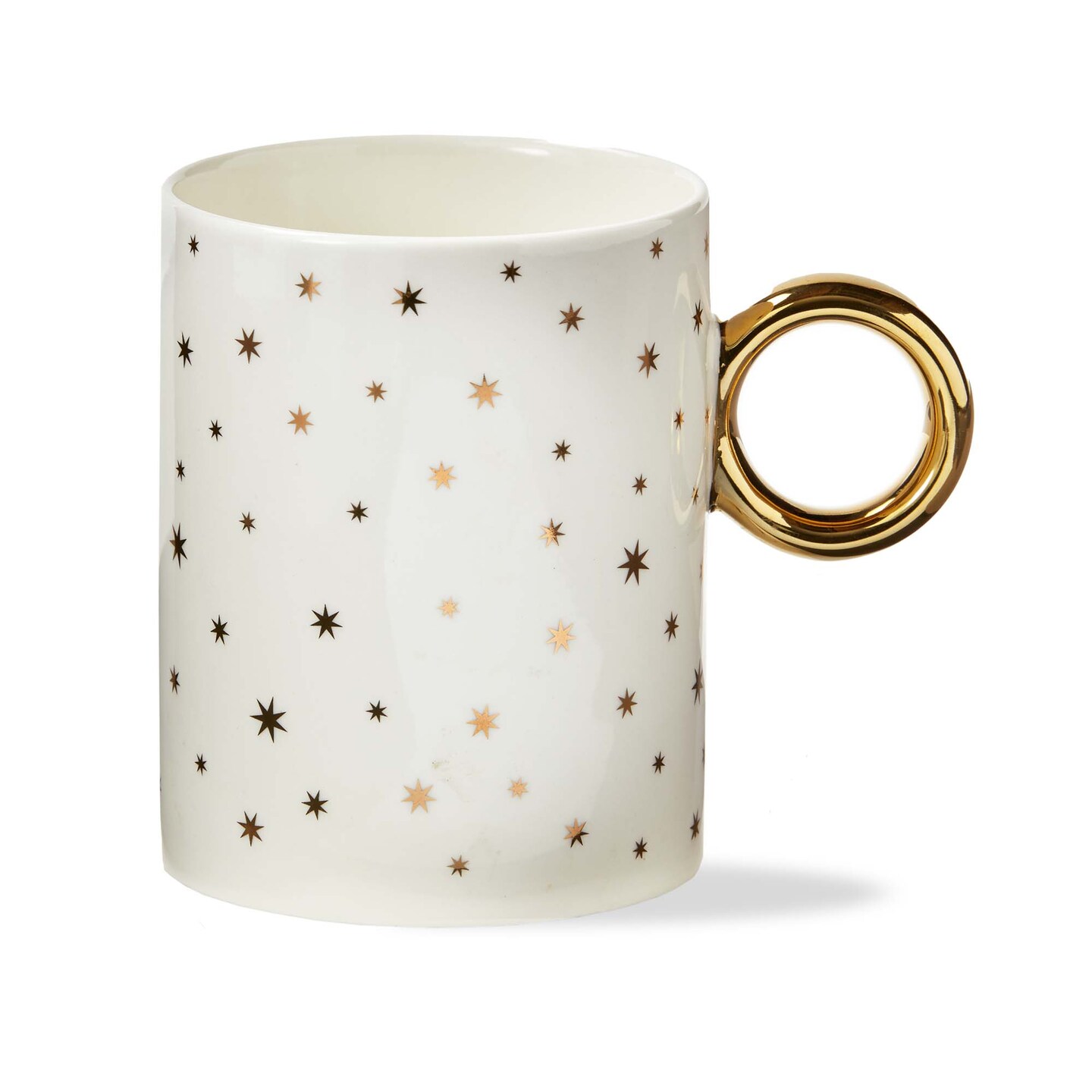 Starlight Gold Bone China Mug 12oz Hand Wash Only Christmas Drinkware 3.25in x 3.25in x 4in
