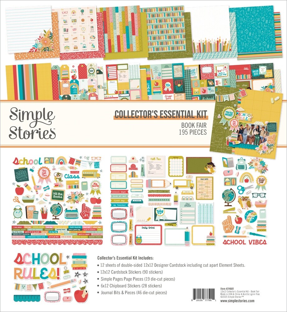 Simple Stories Collector&#x27;s Essential Kit 12&#x22;X12&#x22;-Book Fair