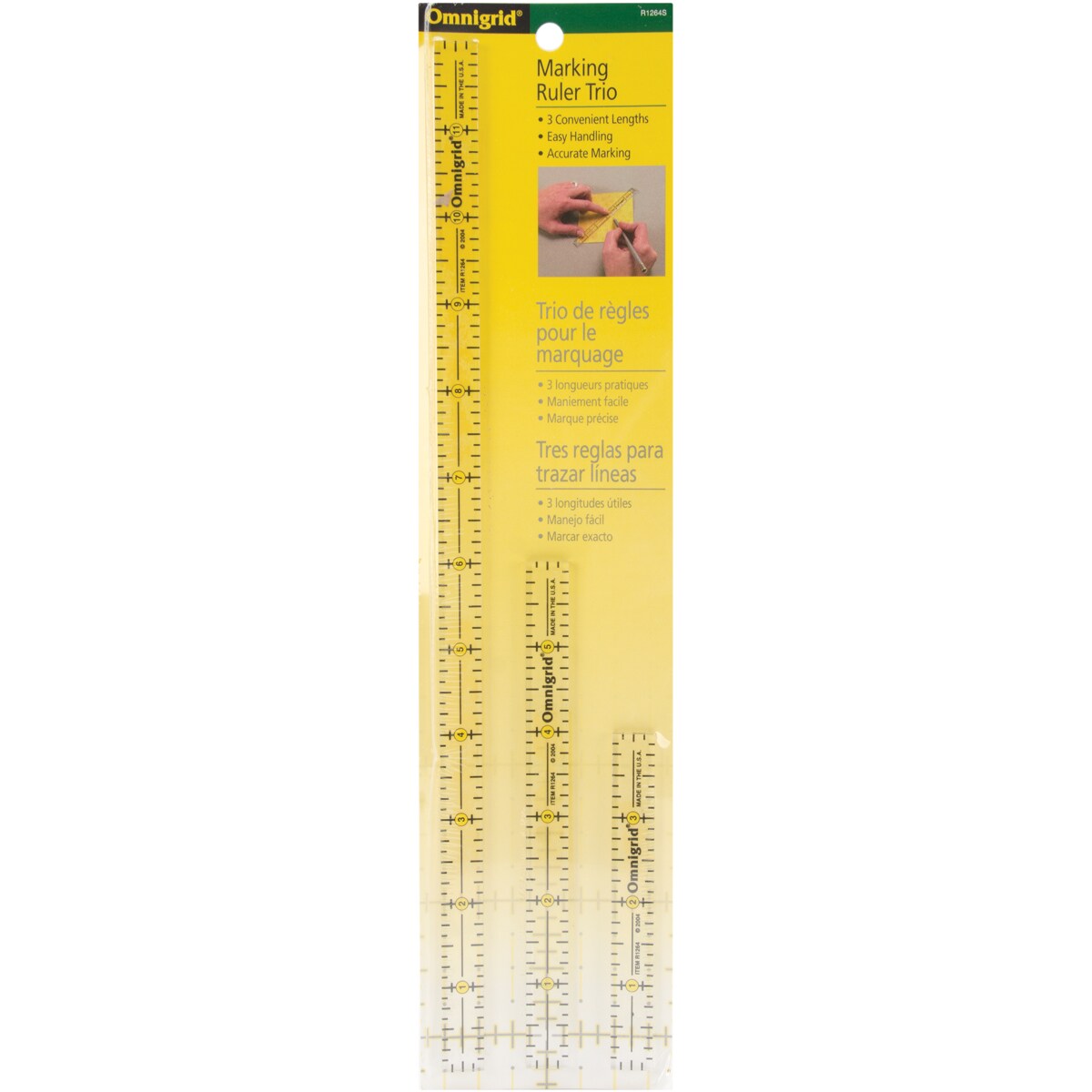 Omnigrid Marking Ruler Trio 3/Pkg-4