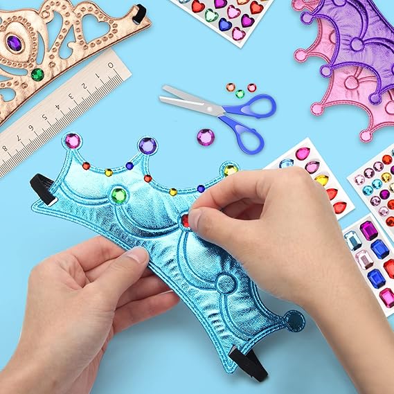 23 Pieces Foam Crowns Set, Princess Tiaras Crowns DIY