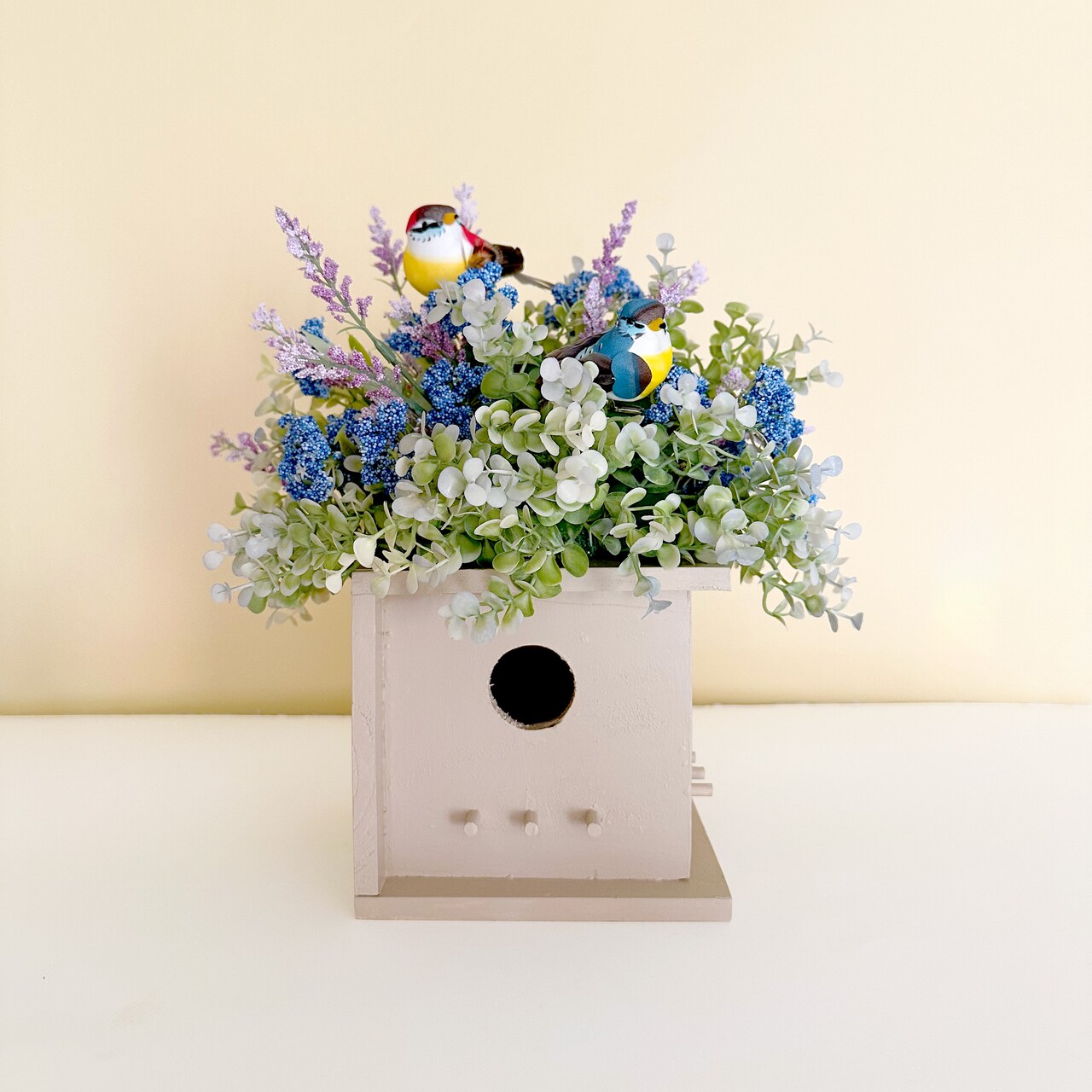 Floral Birdhouse Arrangement