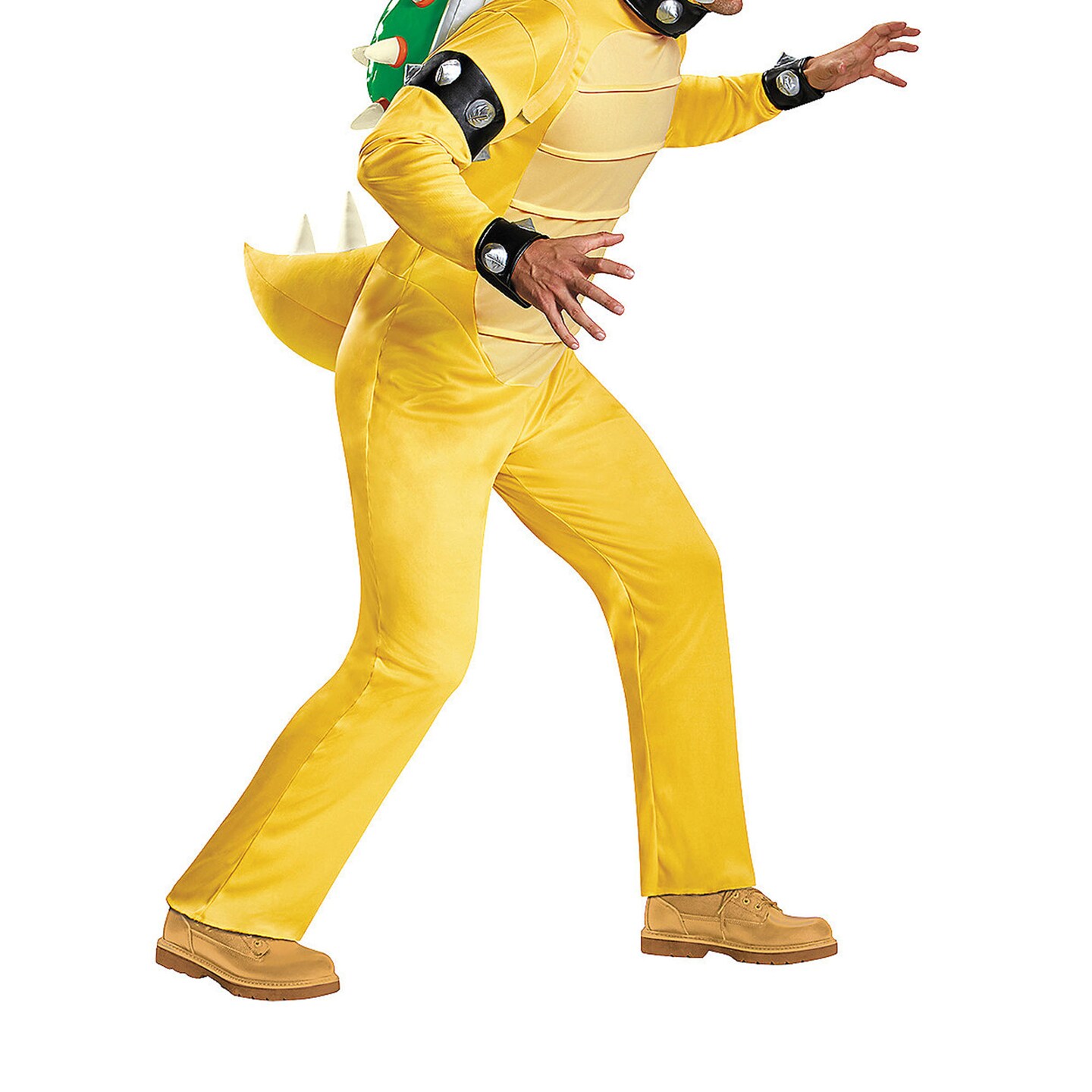 Adult Deluxe Super Mario Bowser Costume Yellow Inflatable Shell Jumpsuit XXL