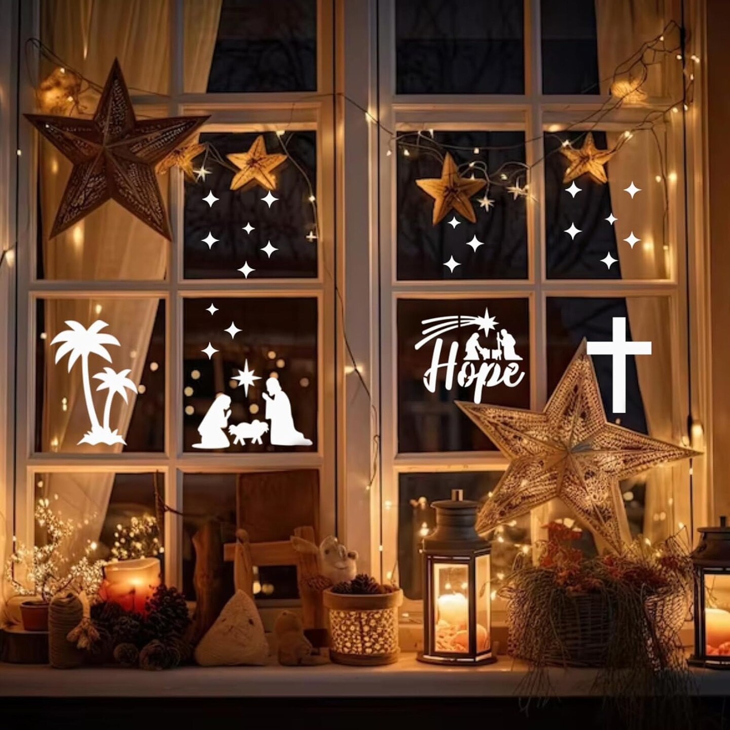 Christmas Stencil Christian Reusable Drawing Bible Stencils(26 Christams 3in)3"L x 3"W