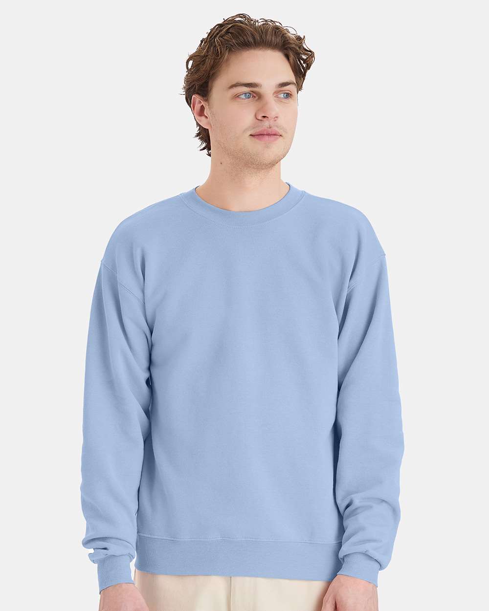 Hanes Low Pill High Stitch Density Crewneck Sweatshirt For Workwear Use