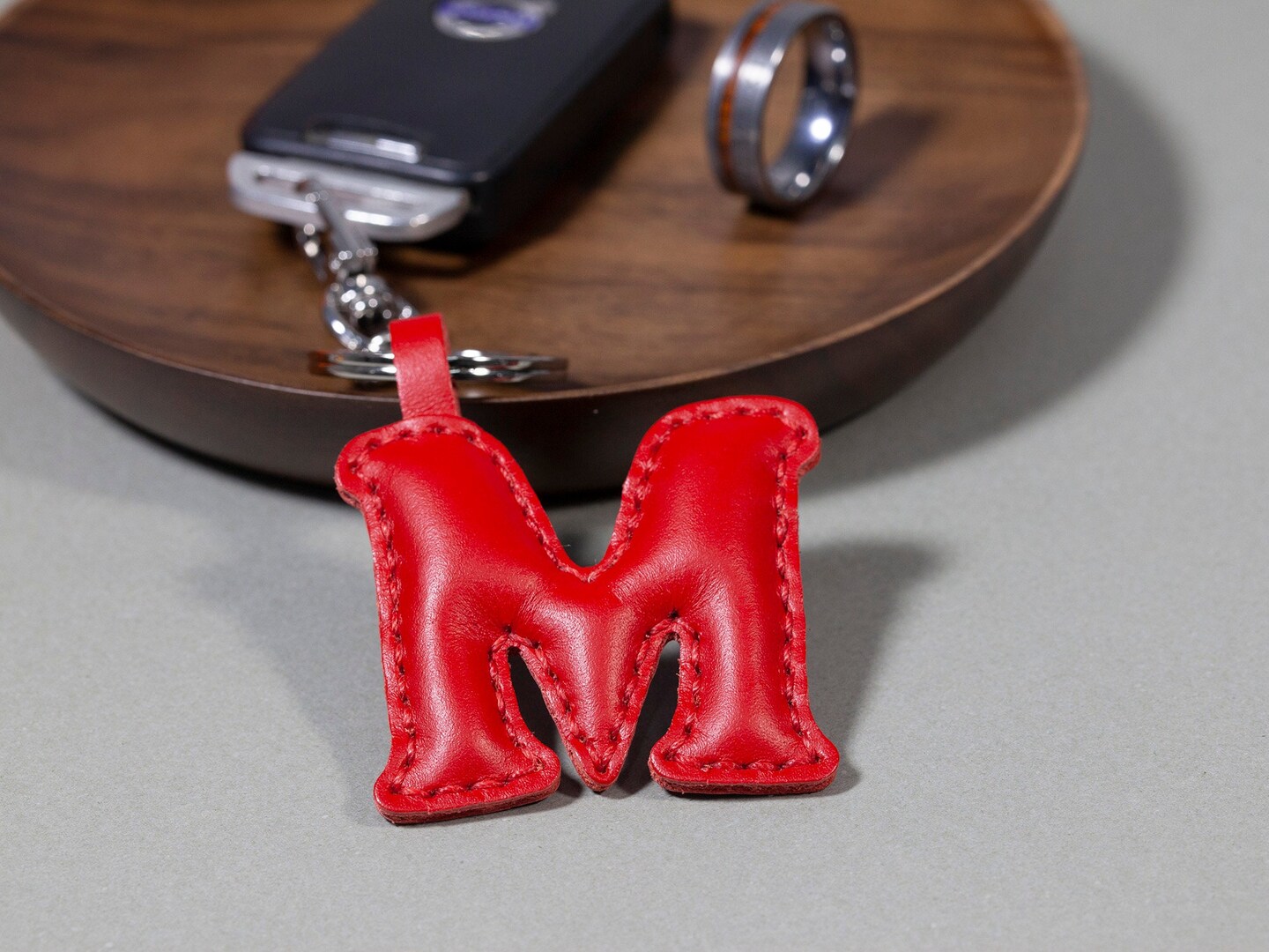 Mothers Day Gift - Leather Letter M Keyring, Handbag Charm, Initial  Keychain, Gift for him her, Red Leather Charm | MakerPlace by Michaels