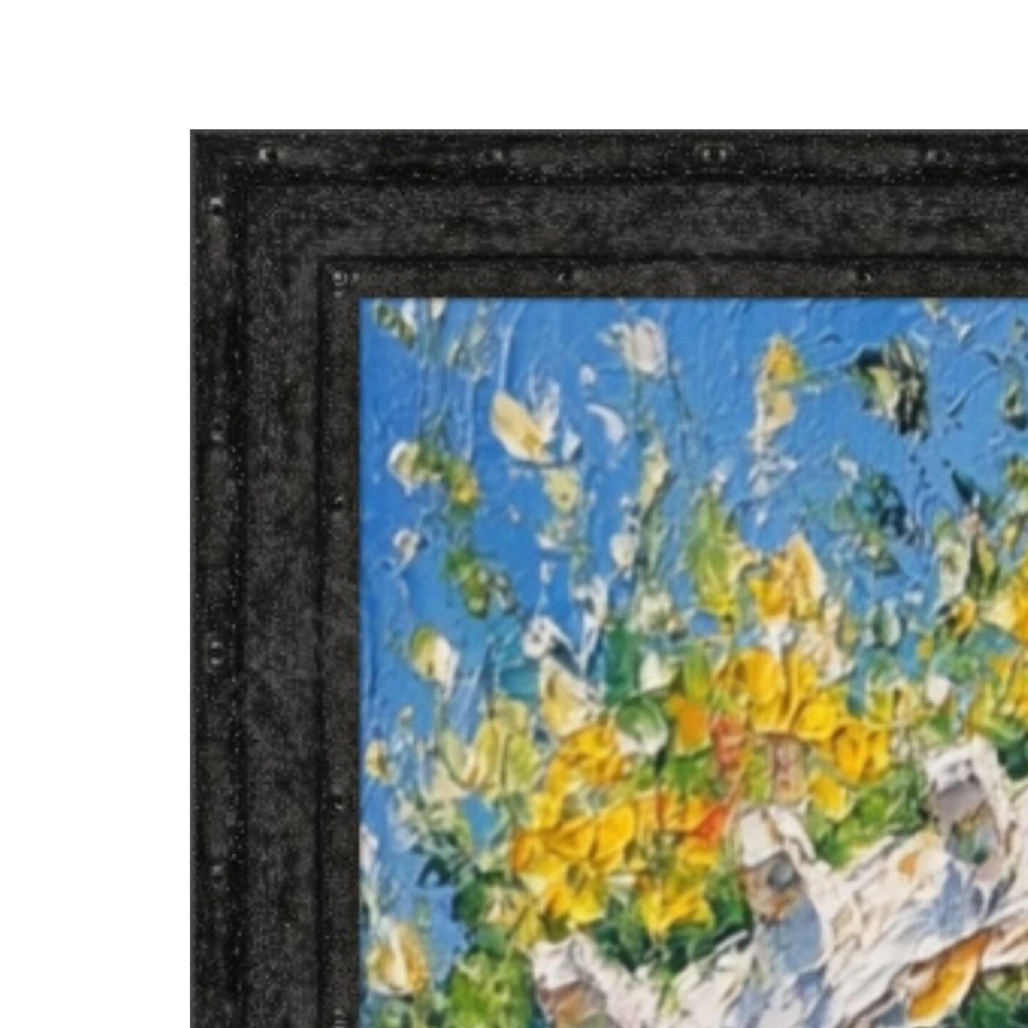 Industrial Iron Black Rail Picture Frame 12x12 frame