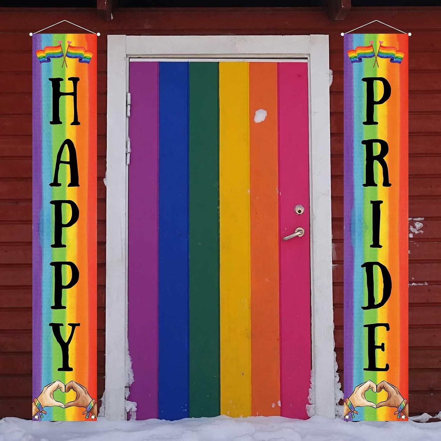 Pride Decoration Outdoor Happy Pride Banner LGBTQ Decor Gay Lesbian Bisexual Transgender Pride Day Month Parade