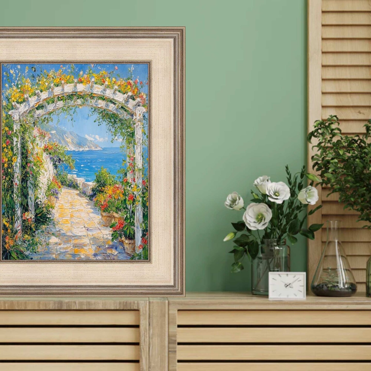 Wide Silver Leaf Flat Panel Picture Frame 11x14 frame
