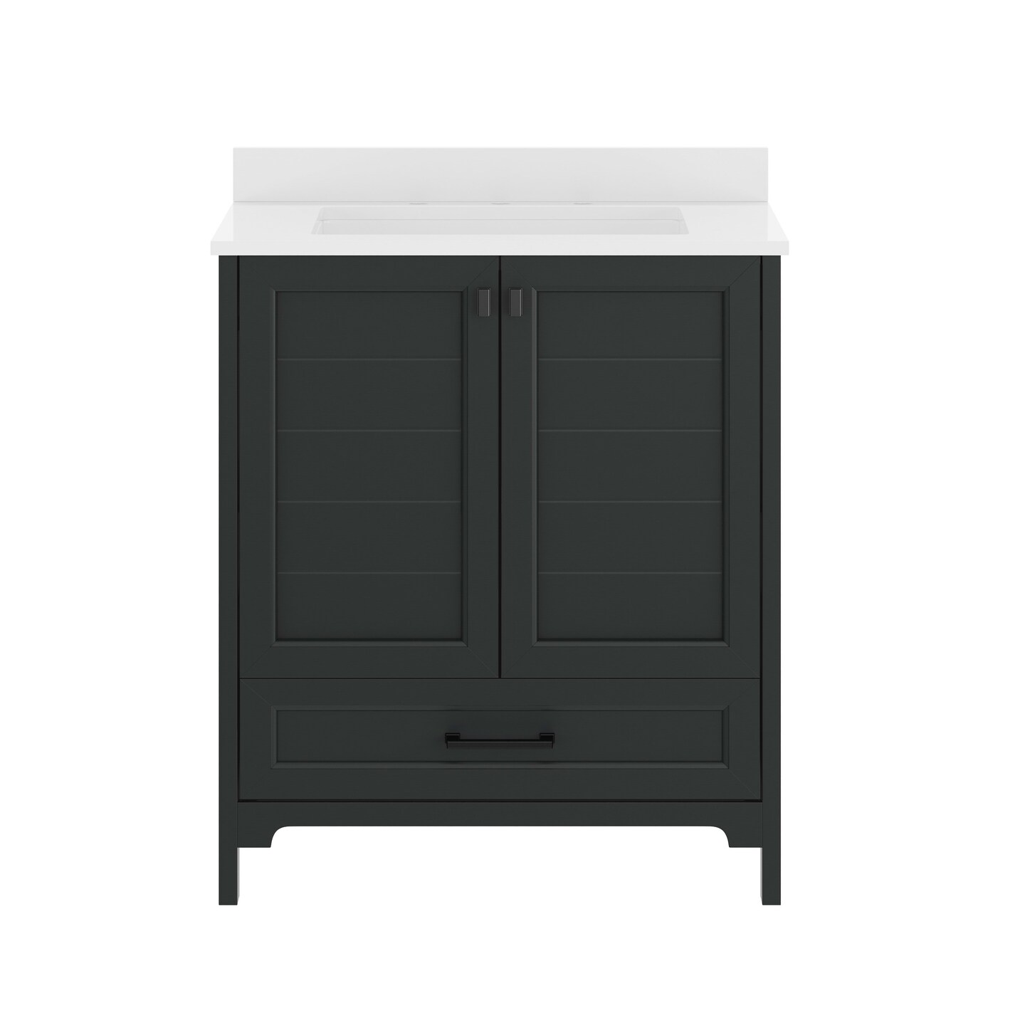 Merrick Lane Argos Single Sink Bathroom Vanity with Undermount Basin, Soft-Close Cabinet, Easy-Glide Drawer, and Carrara Marble Finish Countertop