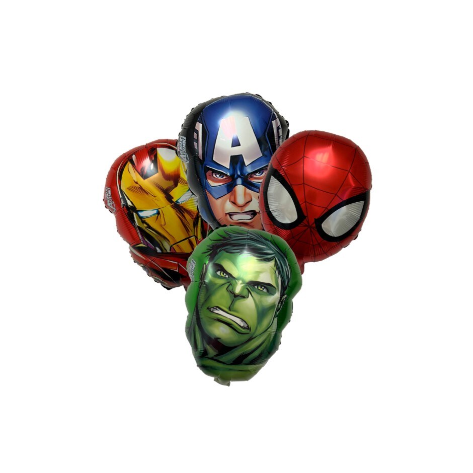 Michaels, Avenger Faces 19.5″ Balloons – 4 Balloons/Pack – Category: Balloons & Accessories