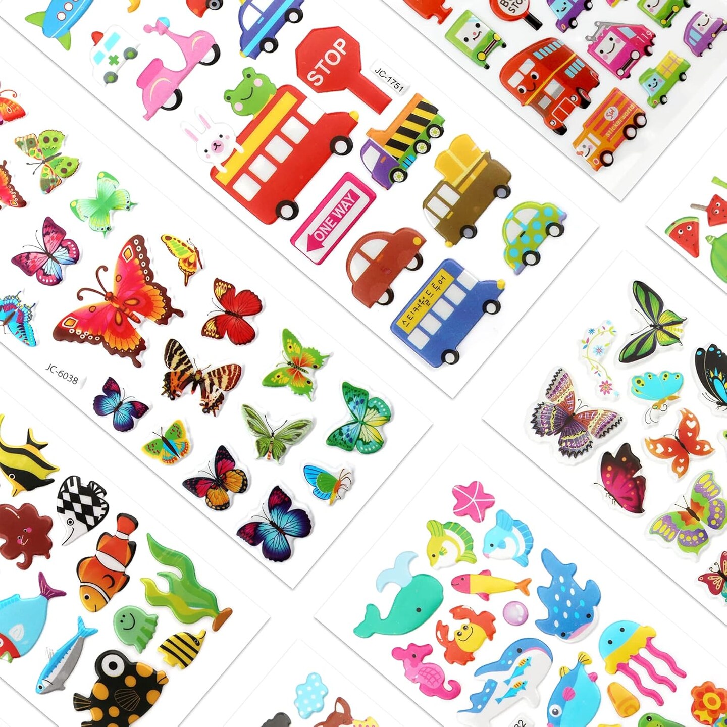 3D Stickers for Kids &#x26; Toddlers 500+ Puffy Stickers Variety Pack