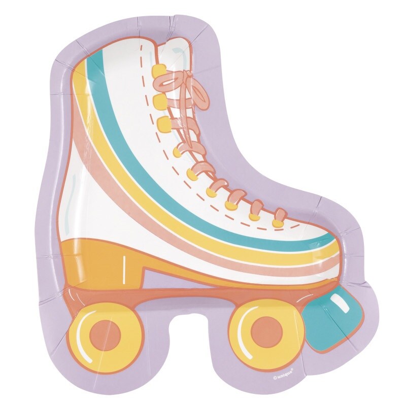 Rainbow Roller Skate Roller-Skate-Shaped 8 ct