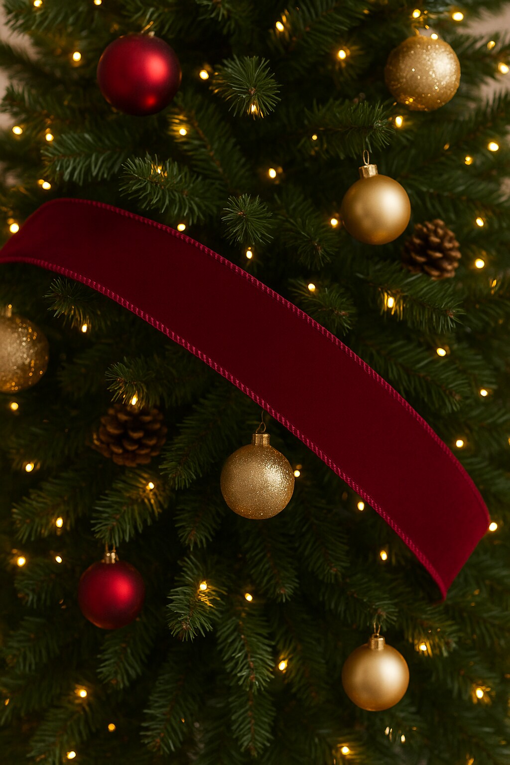 Designer&#x2019;s Shop WR 63-5161 Holiday Velvet Burgundy wired edge ribbon (2.5&#x201D; x 10 yard )