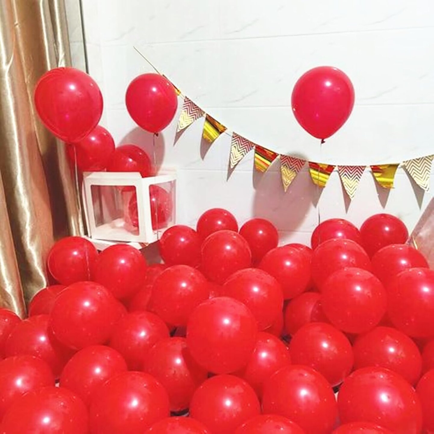 5 Inch Red Party Balloons - 100 Pcs Mini Latex Balloons