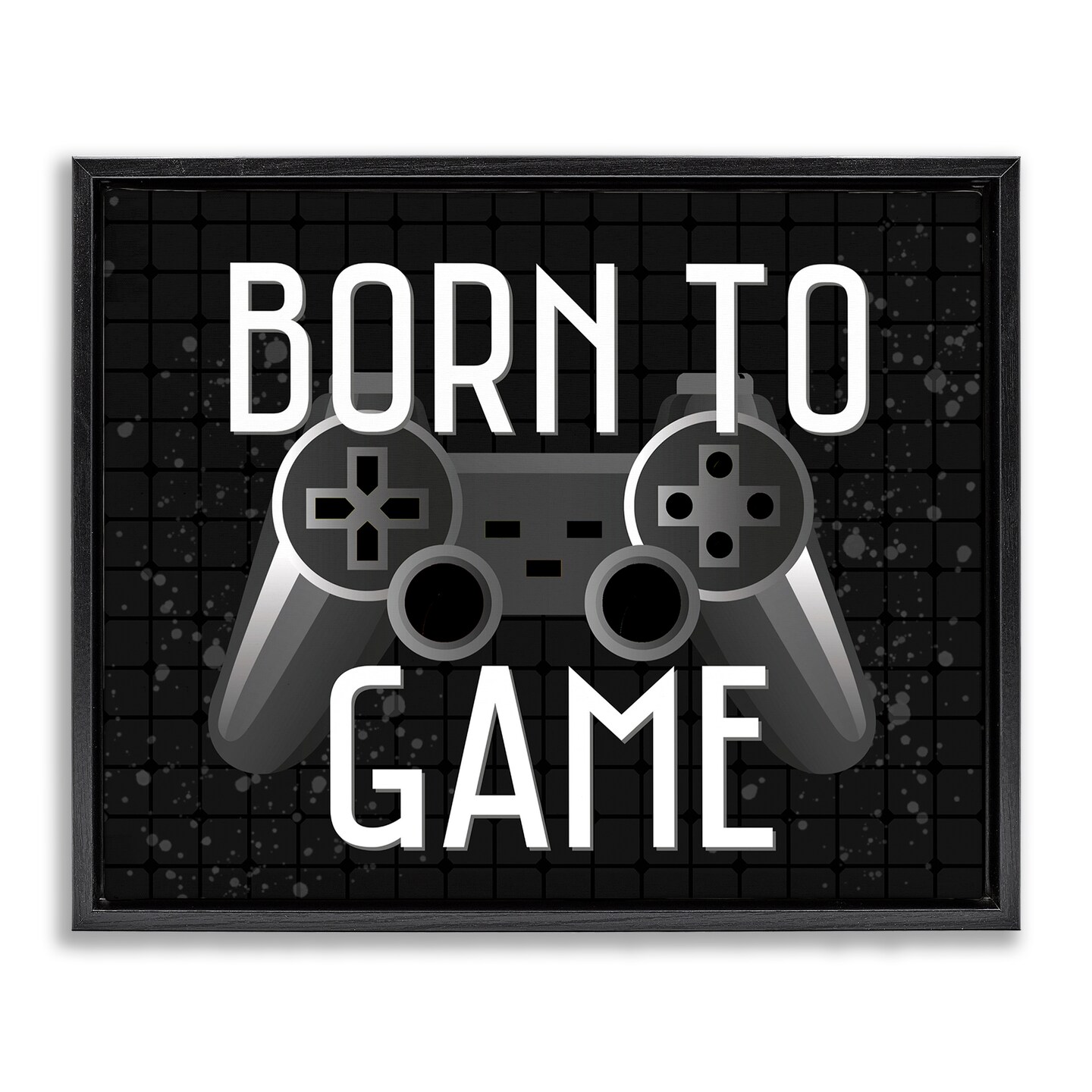 Stupell Industries Born To Game Retro Floating Frame, design by