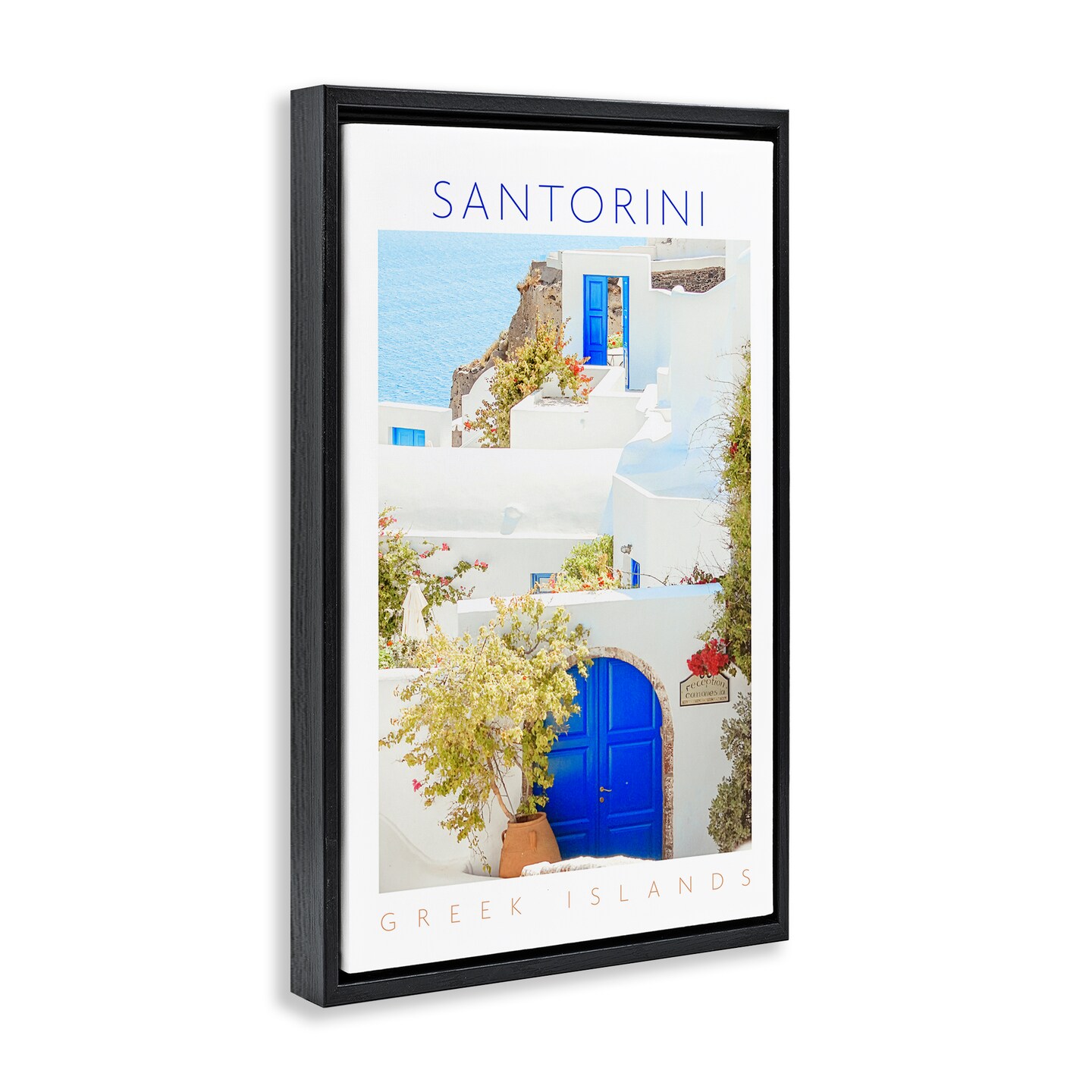Stupell Industries Santorini Greek Islands Floating Frame, design by Erin Marie