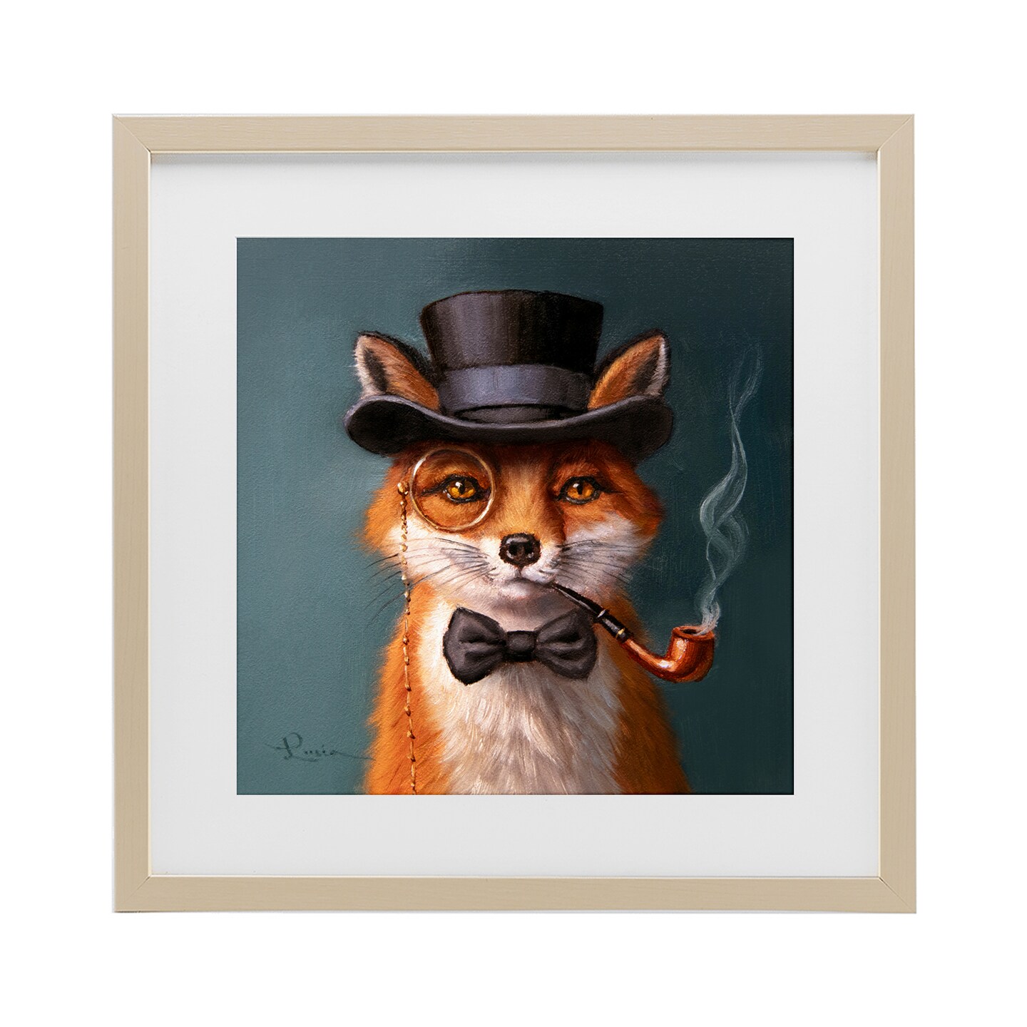 Stupell Industries Charming Dapper Fox Framed Print Under Glass, design by Lucia Heffernan
