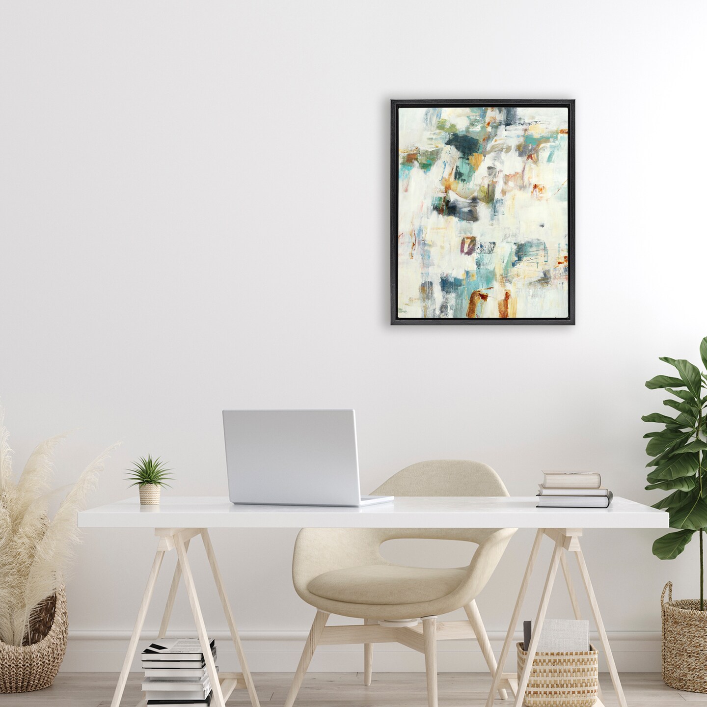 Stupell Industries Expressive Chaos Layers Floating Frame, design by Lisa Ridgers