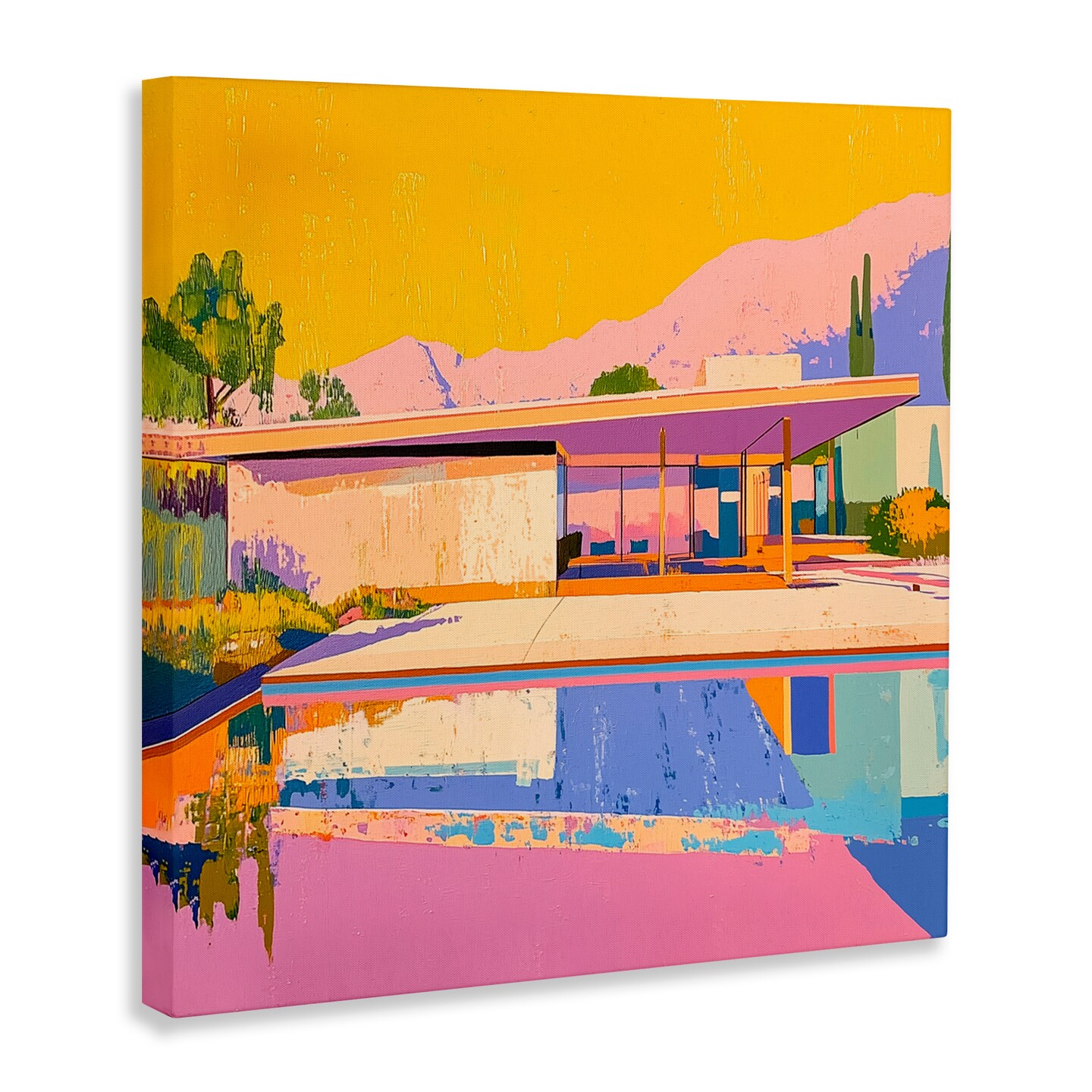 Stupell Industries Vivid Case Study House Canvas, design by Walker
