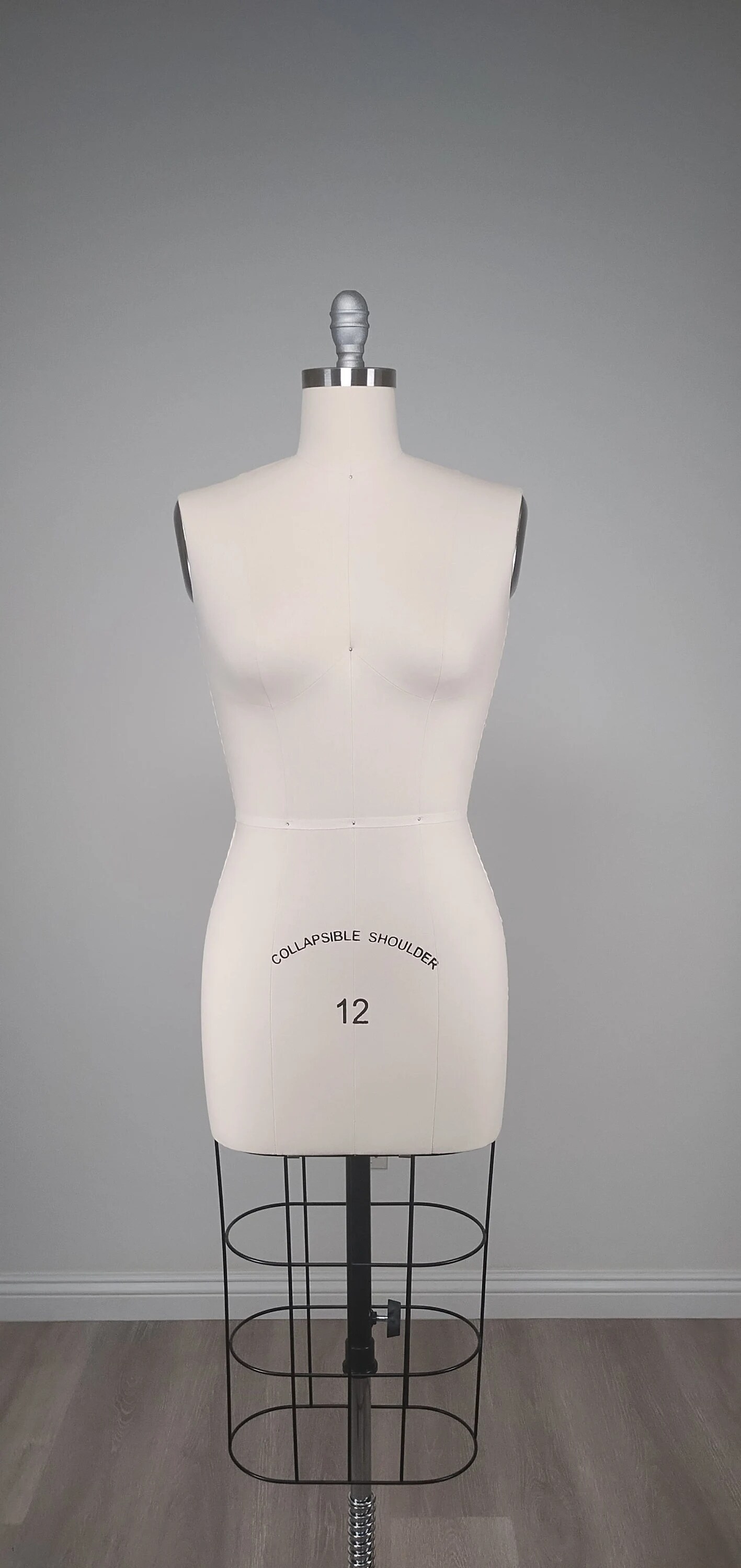 Professional Female Half Body Dress Form with Cage and Collapsible Shoulders