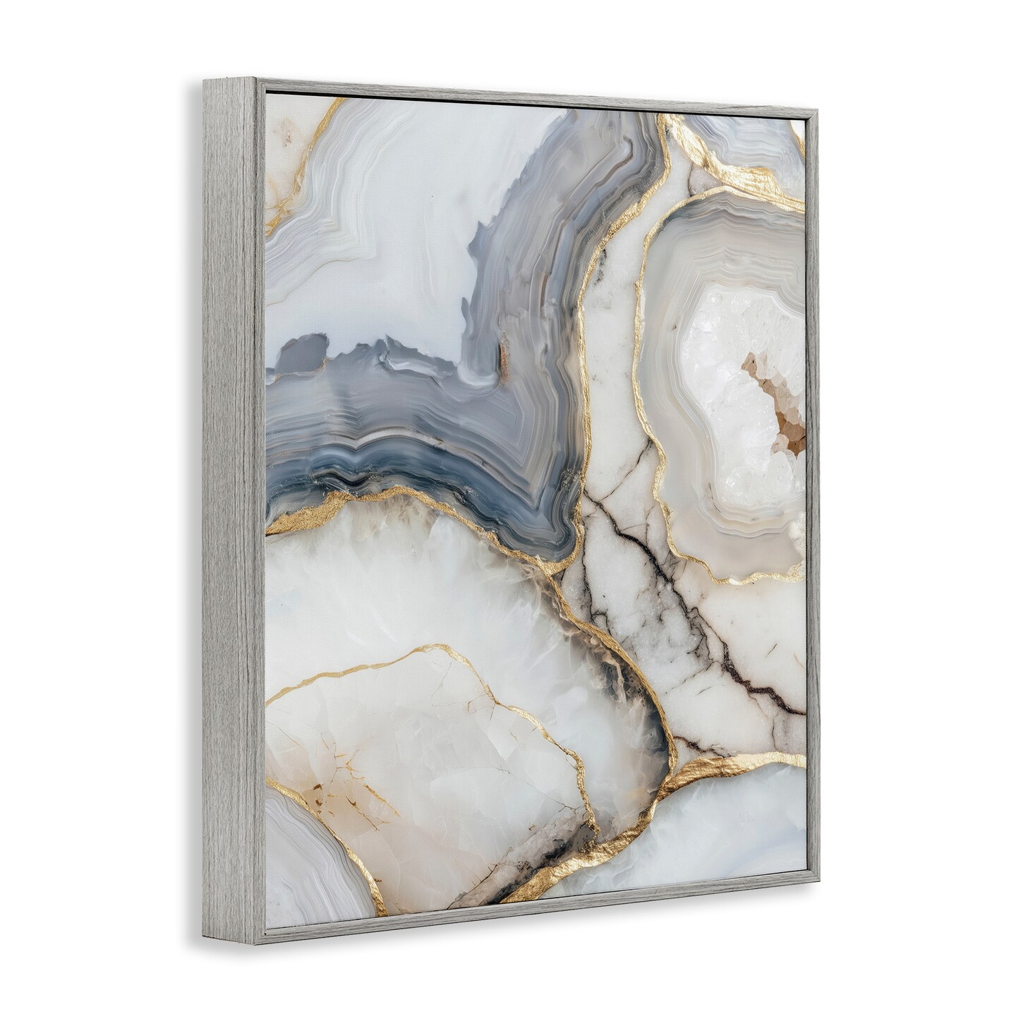 Stupell Industries Crystal Geode with Gold Framed Giclee, design by Svetlana Aleynikova
