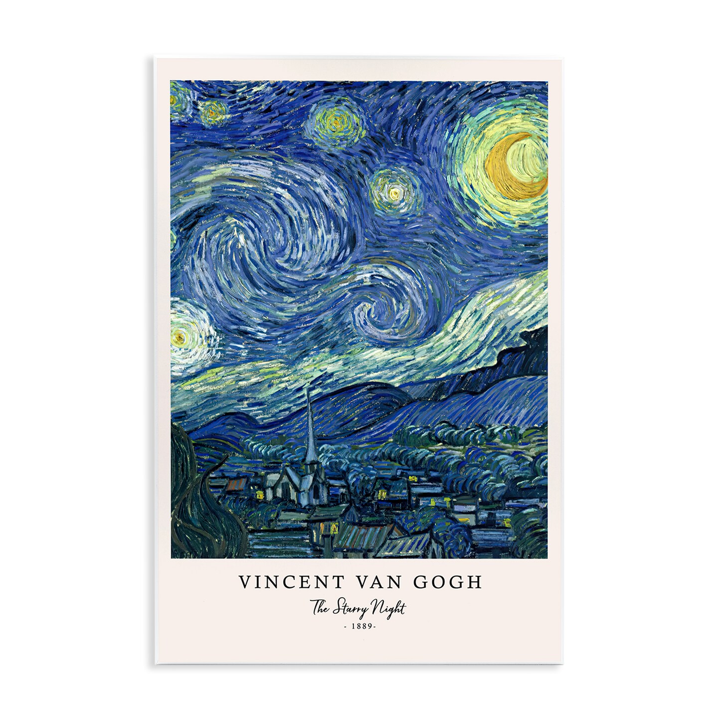Stupell Industries Classic Starry Night Van Gogh Wall Plaque, design by Vintage Hustle