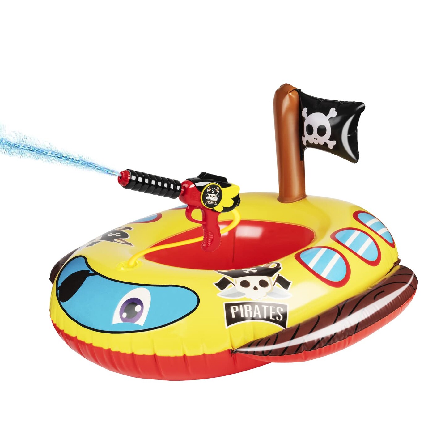洋楽 floathing poiets Inflatable Pool Floats Kids with Water Gun, Pirate Ship Pool