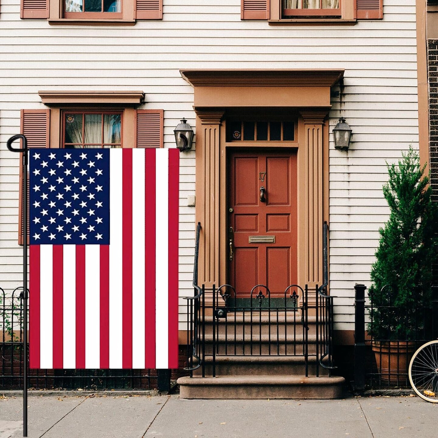 American Flag USA Garden Flag 12 x 18 Inches - Polyester Double Sided Printed Small American Flags for Yard (Flag Only)