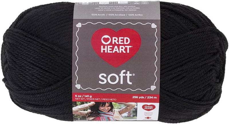 Black - Red Heart Soft Yarn