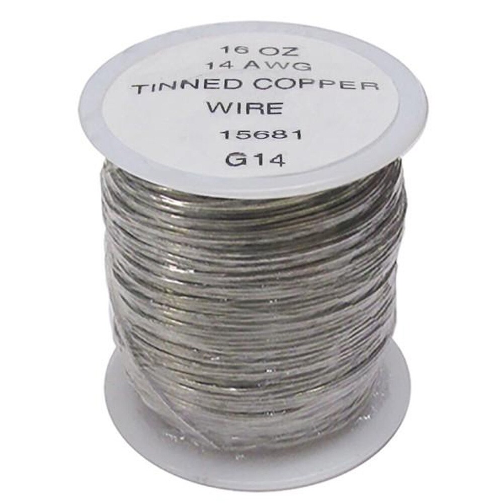 14 Gauge Solderable Tinned Copper Wire 1lb.Spool for Glass Art & Other Crafts