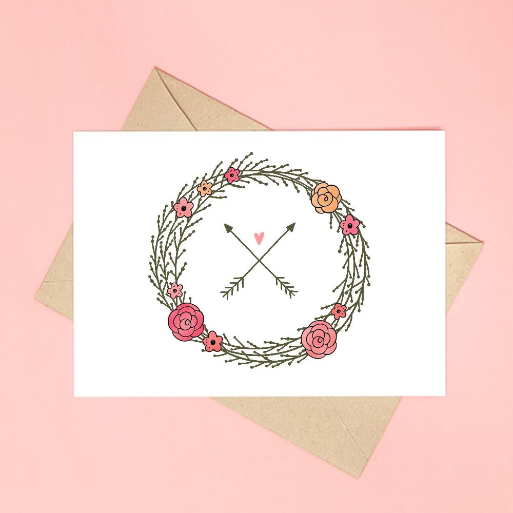 Flowers Leaves Wreath Clear Stamps for Card Making, Floral Lace Arrows Rubber Stamps Writing Lines Transparent Stamp Seal