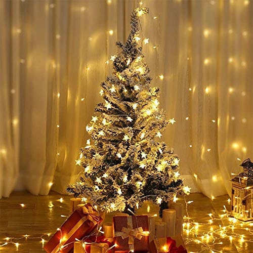 20 LED Star String Lights 10 FT Fairy Christmas Lights Battery Operated for Indoor &#x26; Outdoor, Party, Wedding and Holiday Decorations Warm White